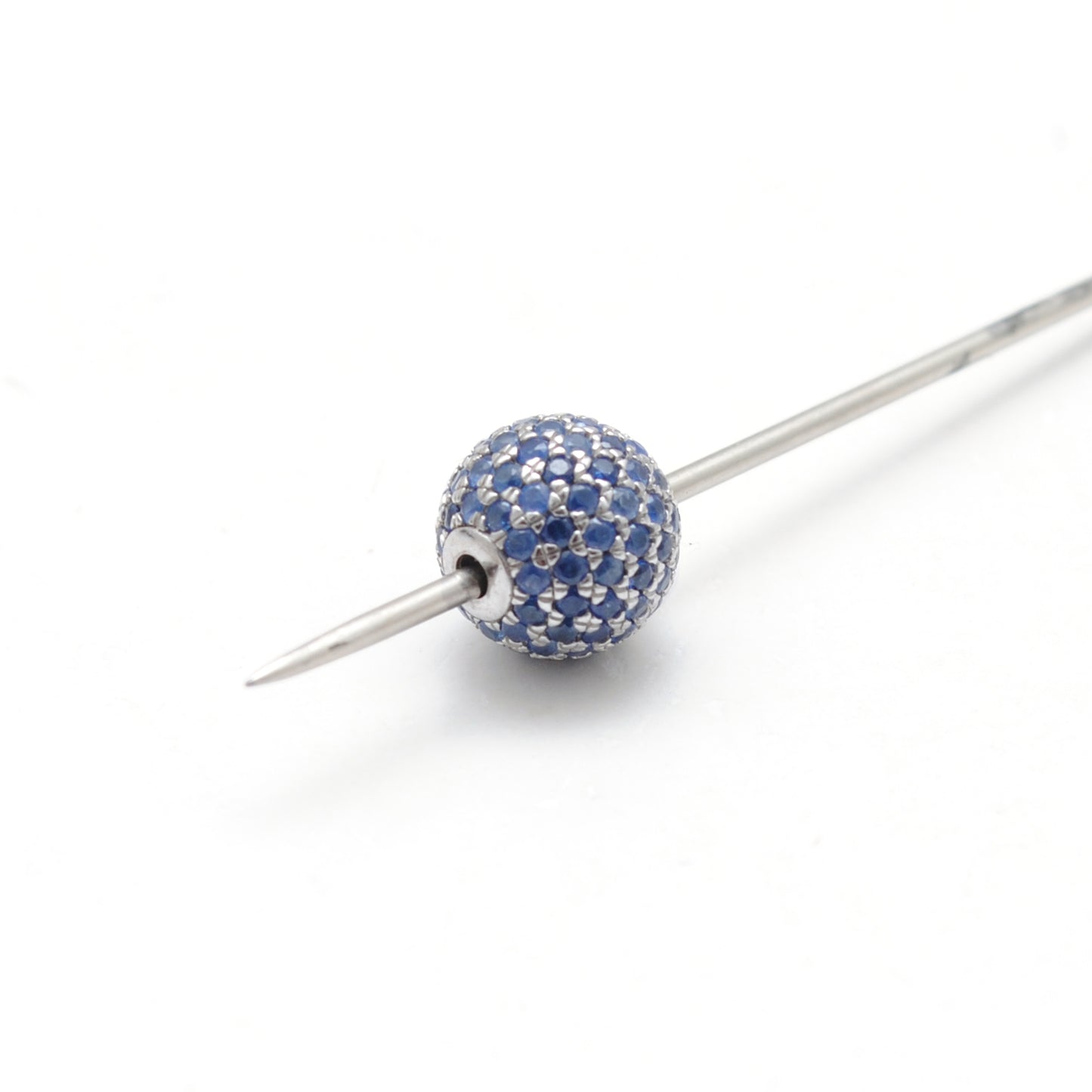8mm Diamond Pave Ruby Sapphire Silver Spacer Beads for Jewelry Making