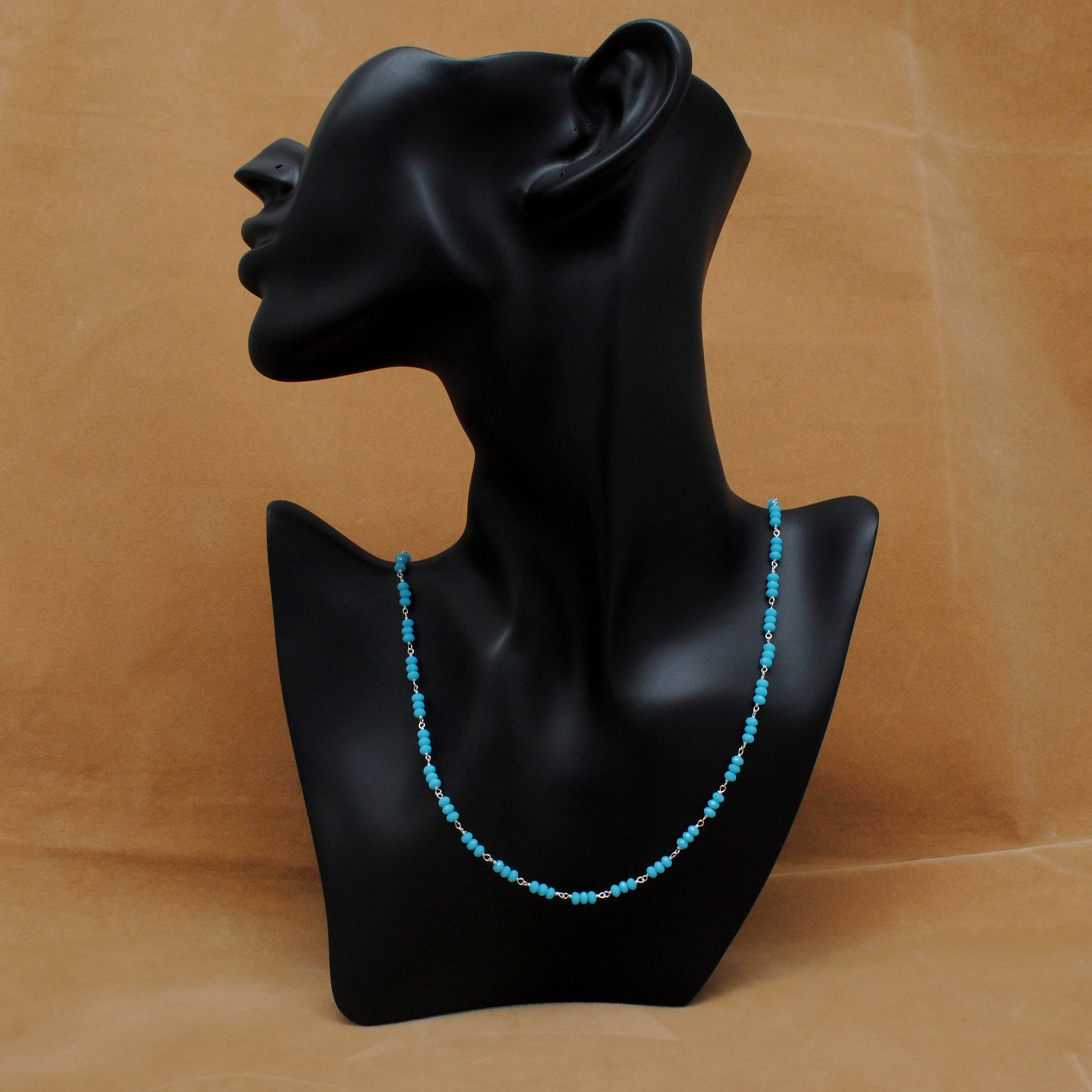 925 Sterling Silver Necklace with Faceted Quartz & Multi Chalcedony | Handmade Gift - Kanika Creations