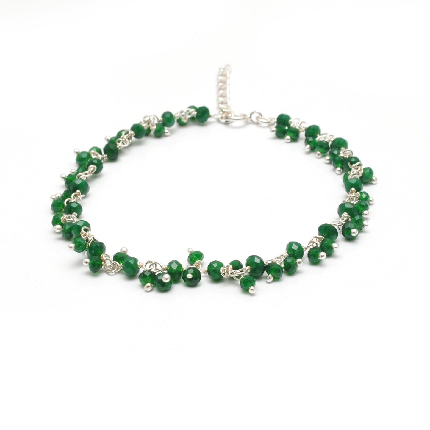 Vibrant Multicolor Chalcedony Gemstone Necklace in 925 Sterling Silver – Handcrafted Elegance - Kanika Creations