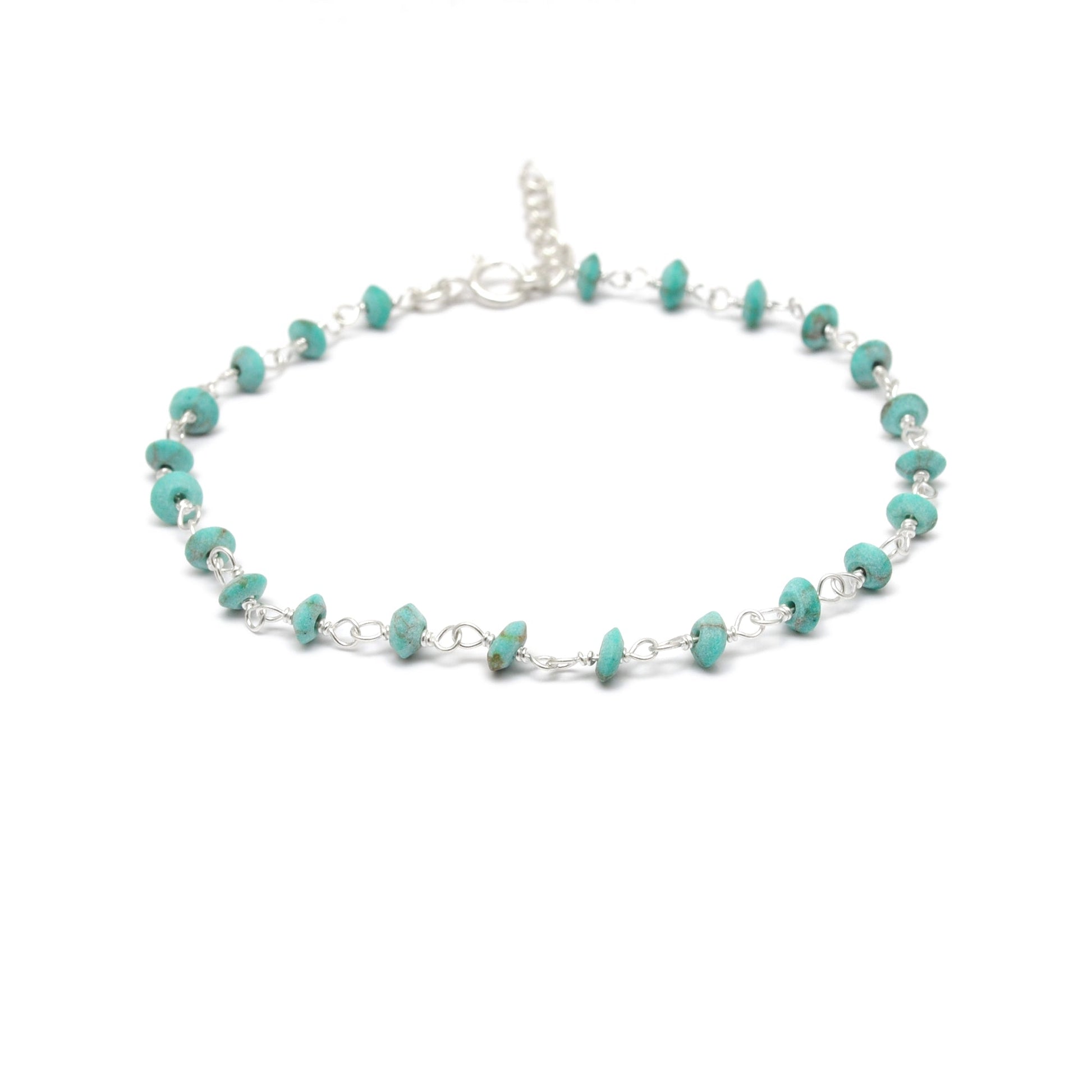 925 Sterling Silver Multi-Gemstone Beaded Bracelet – Aqua, Amethyst & More - Kanika Creations