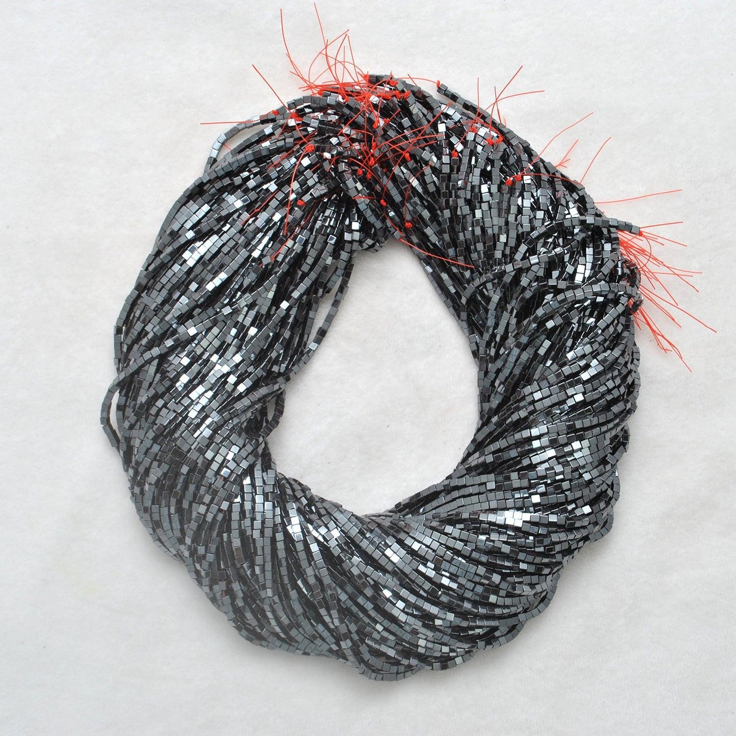 Hematite Square Gemstone Beads 16" Strand - Kanika Creations