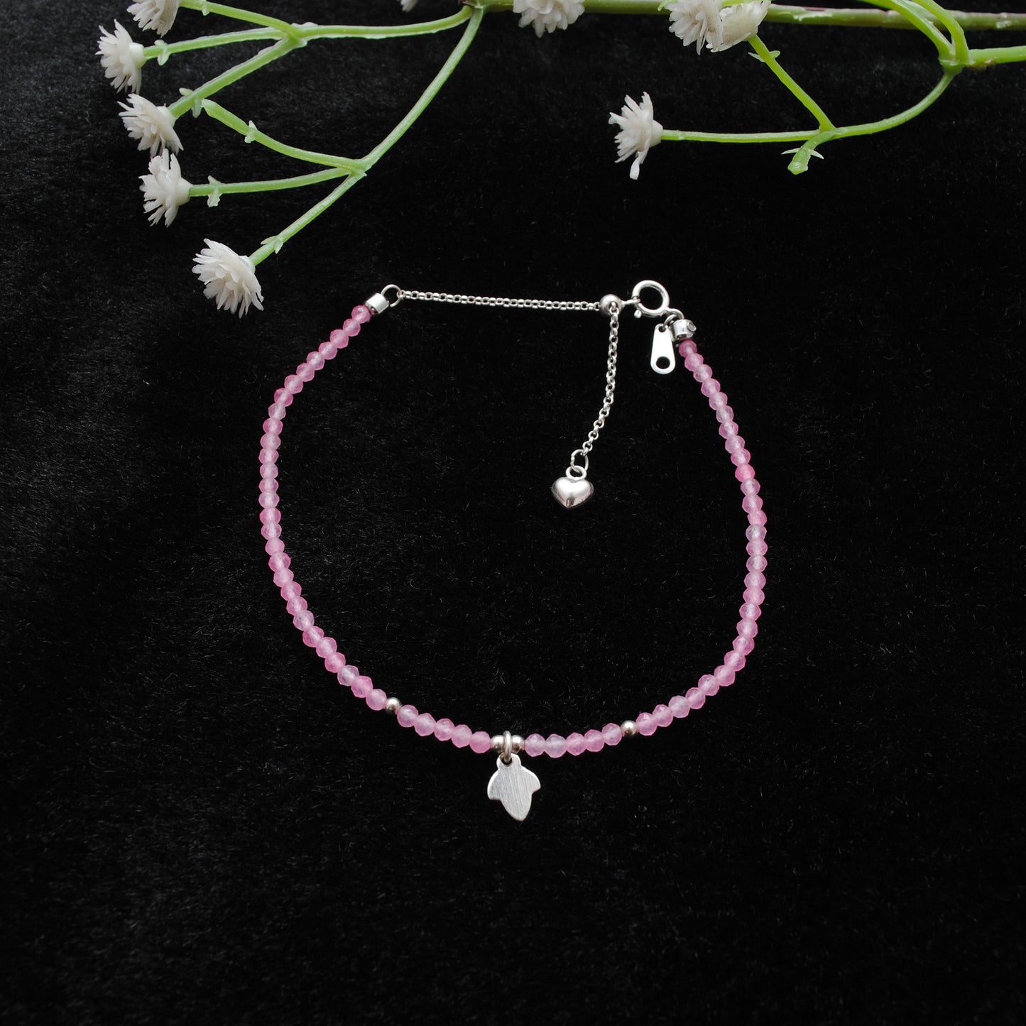 Pink Chalcedony Bracelet Christmas Gift