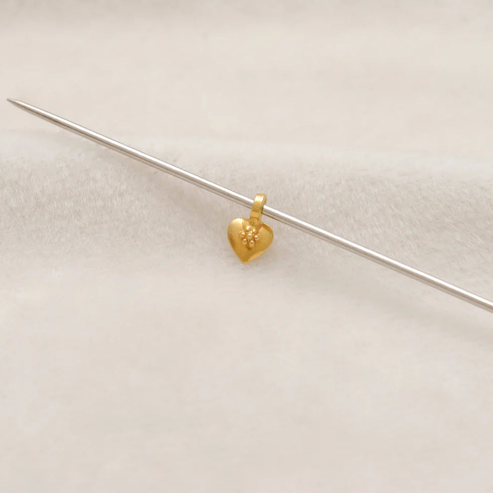 Timeless 18K Solid Gold Heart Charm Pendant