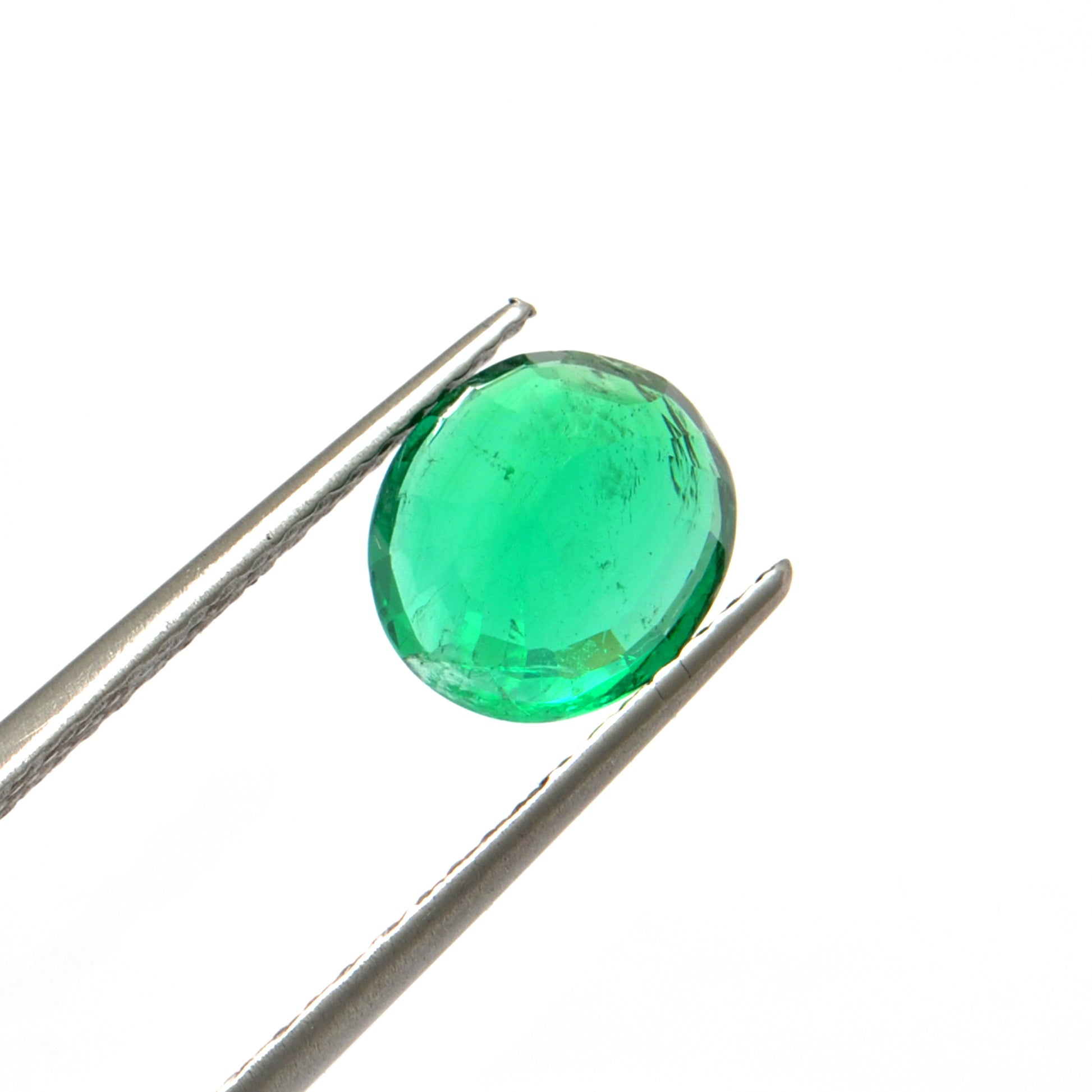 Natural Zambian Emerald 3.05 Carats Oval Faceted - 8.5x9.5mm - Kanika Creations