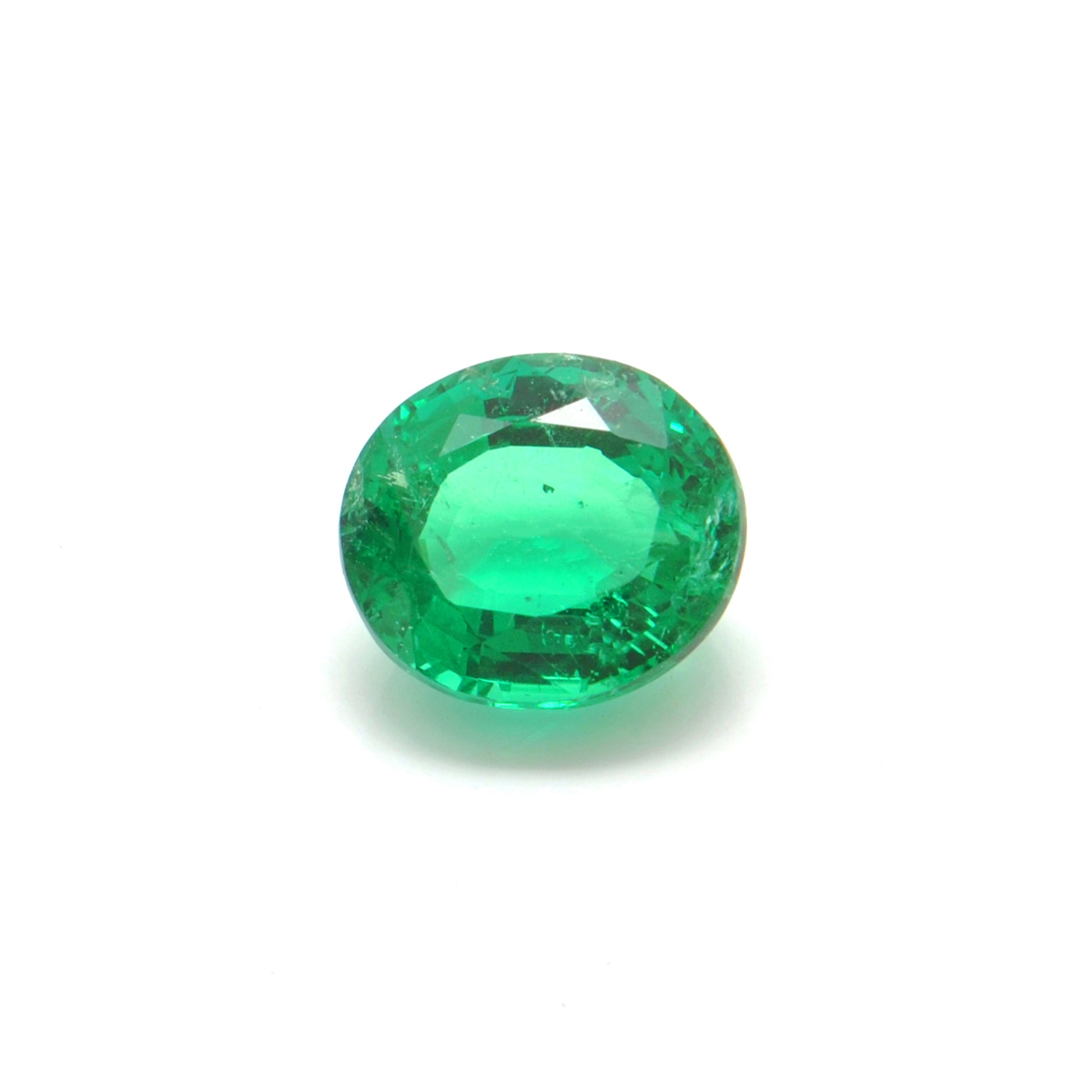 Natural Zambian Emerald 3.05 Carats Oval Faceted - 8.5x9.5mm - Kanika Creations