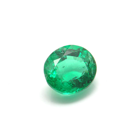 Natural Zambian Emerald 3.05 Carats Oval Faceted - 8.5x9.5mm - Kanika Creations