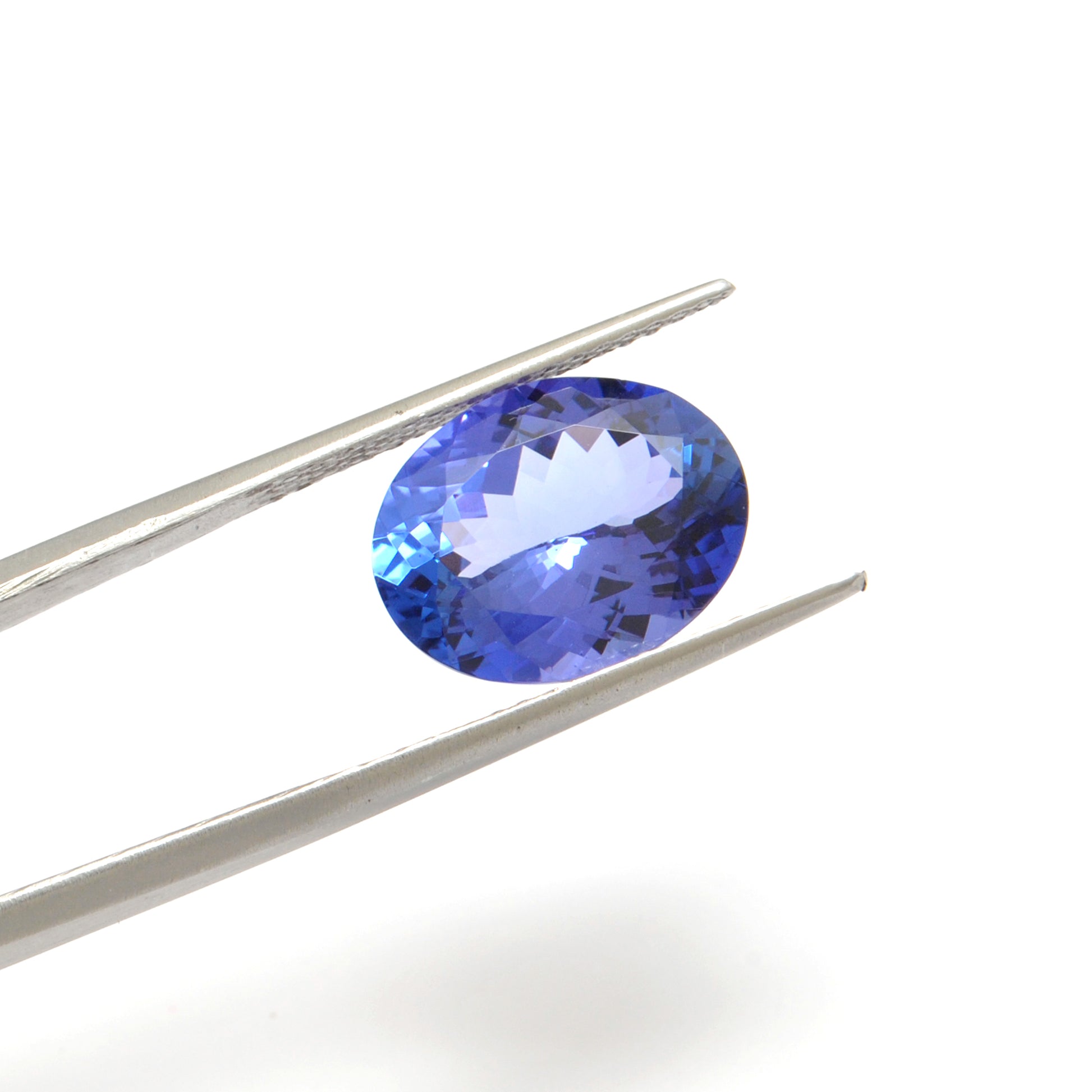 Natural Tanzanite Faceted Oval 7.65 Ct - 11.5x14.5 mm Gemstone - Kanika Creations