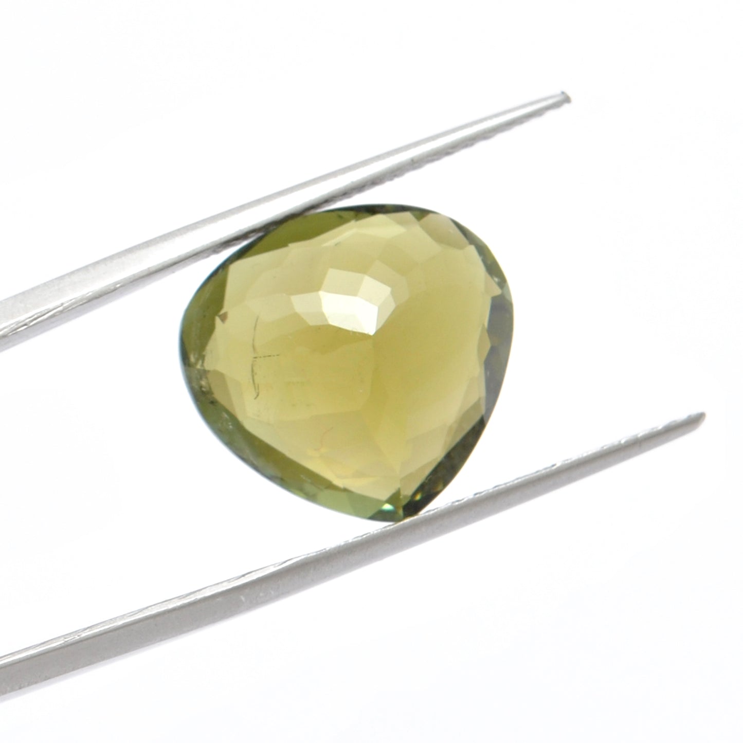Kanika Creations Natural African Tourmaline Faceted Heart Gemstone, 11.60 Carat, 16x15mm, Vibrant Untreated Beauty