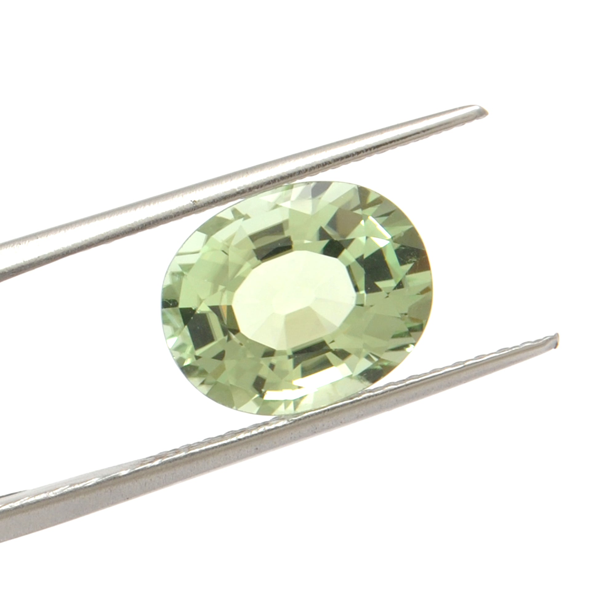 Natural African Tourmaline Faceted Ocal 5.5 Carat - 10x12.5mm Gemstone - Kanika Creations