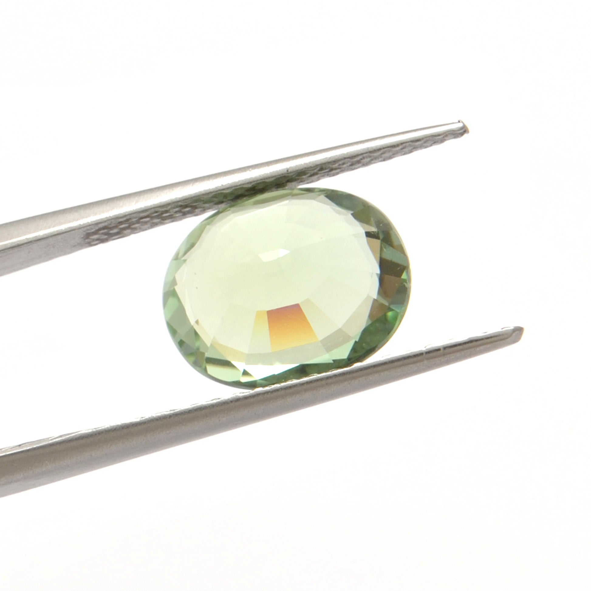 Natural African Tourmaline Faceted Ocal 5.5 Carat - 10x12.5mm Gemstone - Kanika Creations