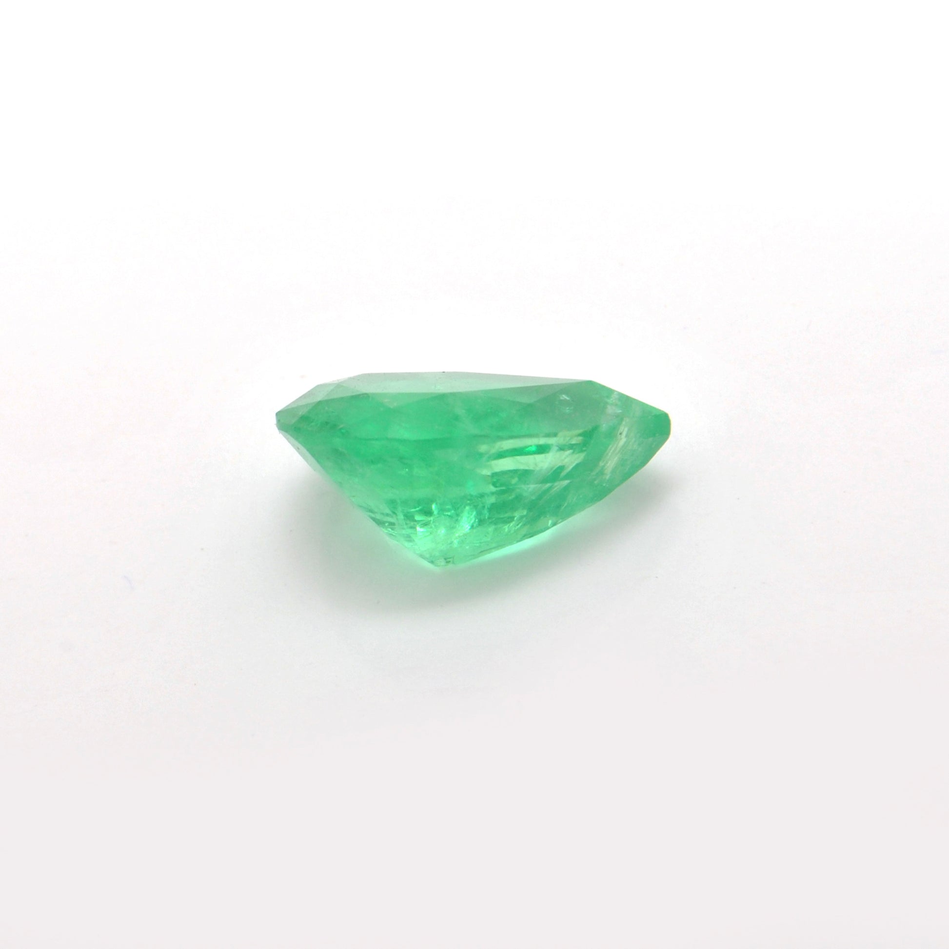 Natural Zambian Emerald Faceted Pear 3.85 Carat -13x9mm Gemstone - Kanika Creations