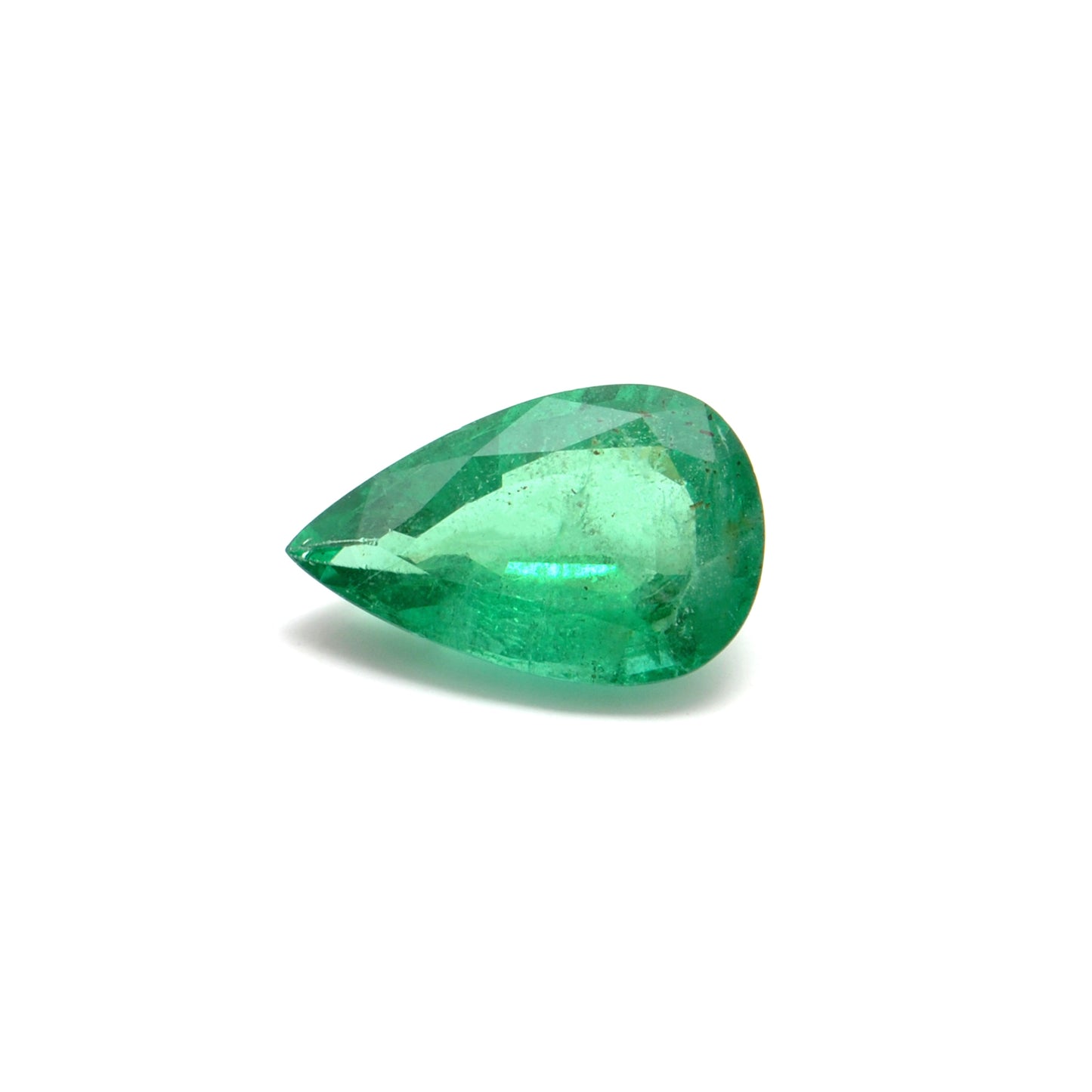 Natural Zambian Emerald Faceted Pear 4.90 Carat -15x10mm Gemstone - Kanika Creations