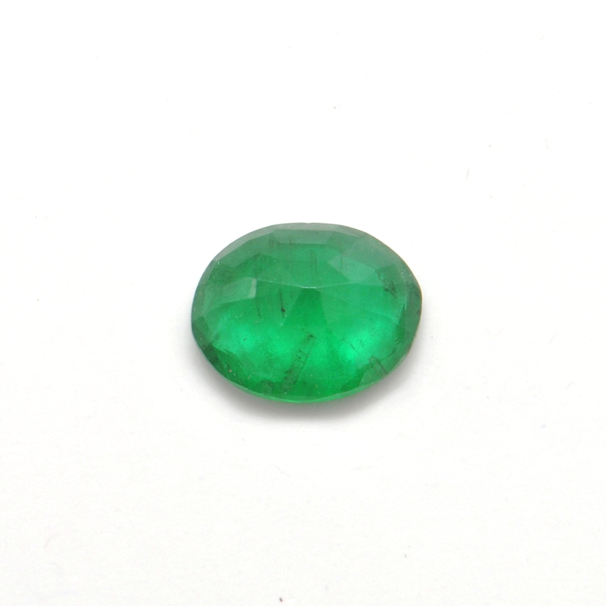 Natural Zambian Emerald Faceted Oval 1.40 Carat - 7x8.5mm Gemstone - Kanika Creations