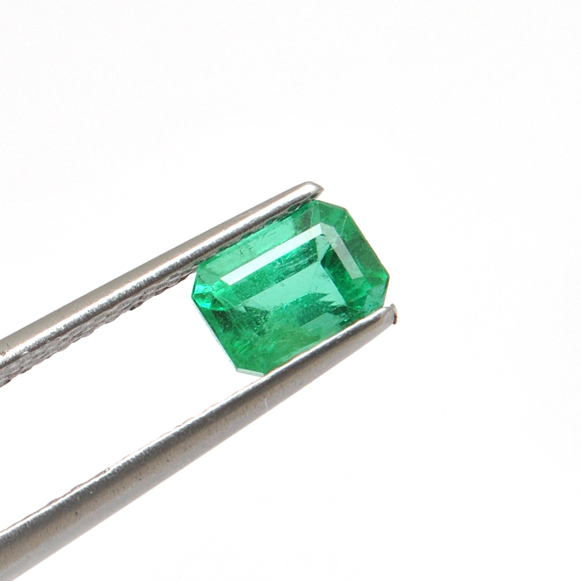 Natural Zambian Emerald Faceted Octagon 1.15 Carat - 7x5mm Gemstone - Kanika Creations