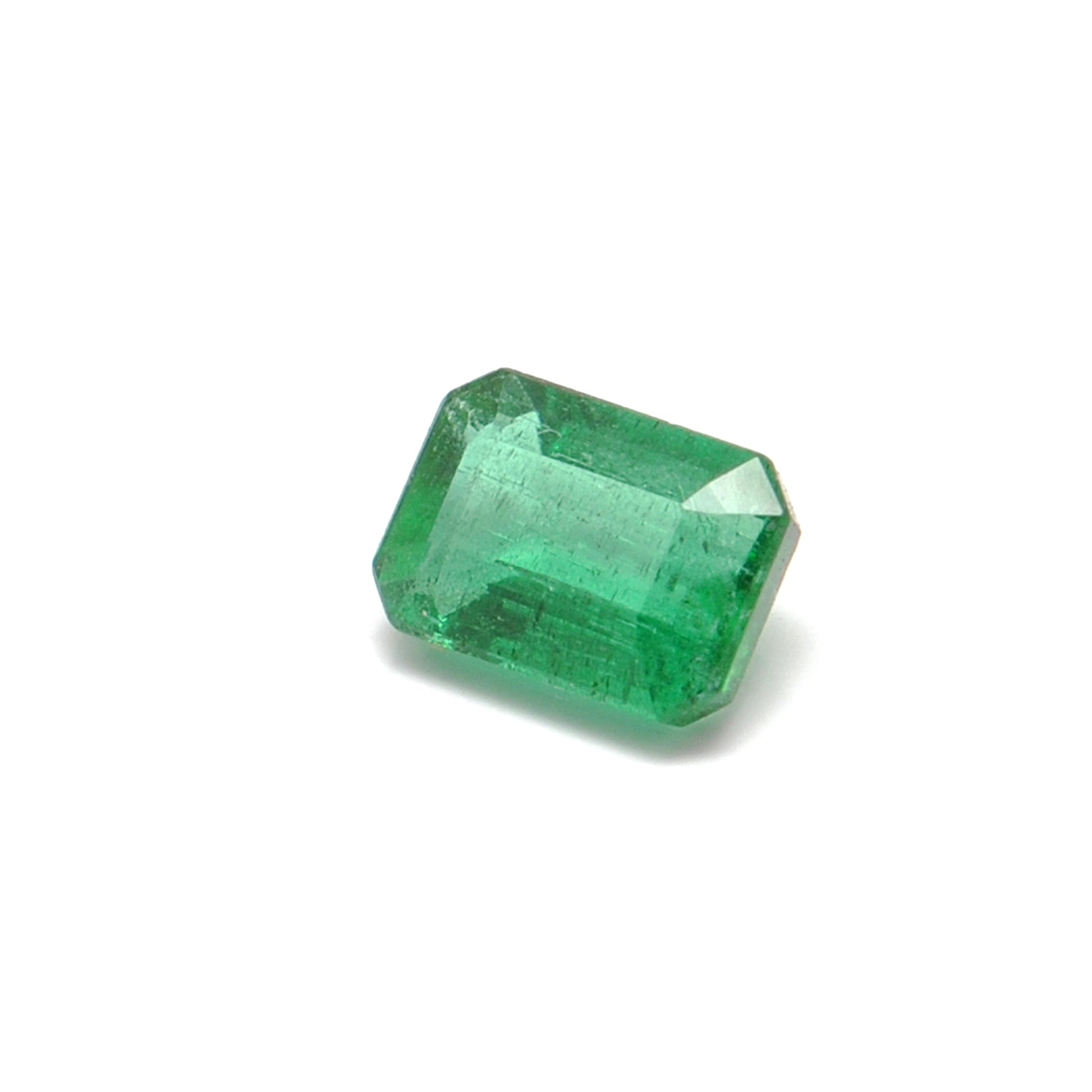 Natural Zambian Emerald Faceted Octagon 1.10 Carat - 7x5mm Gemstone - Kanika Creations