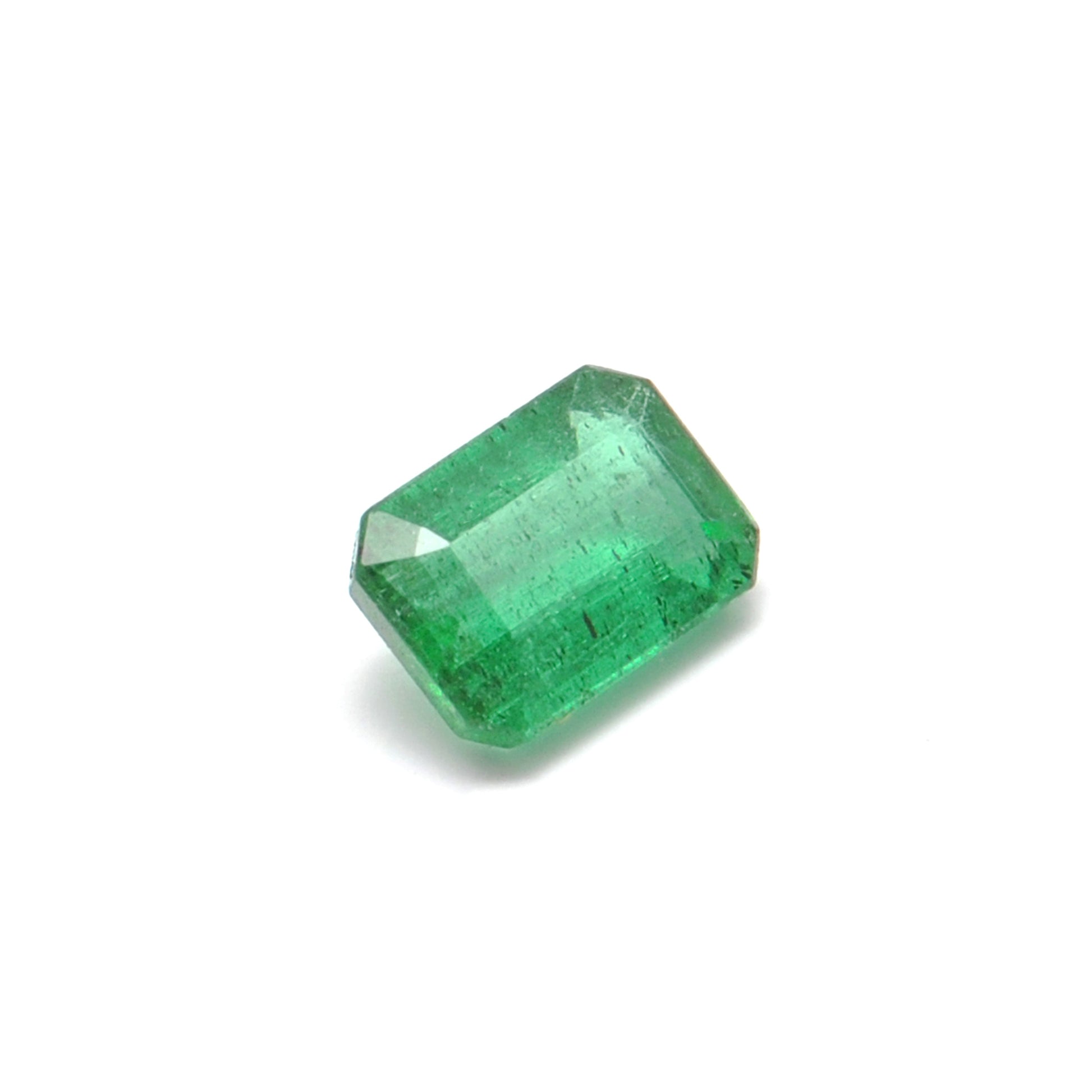 Natural Zambian Emerald Faceted Octagon 1.10 Carat - 7x5mm Gemstone - Kanika Creations