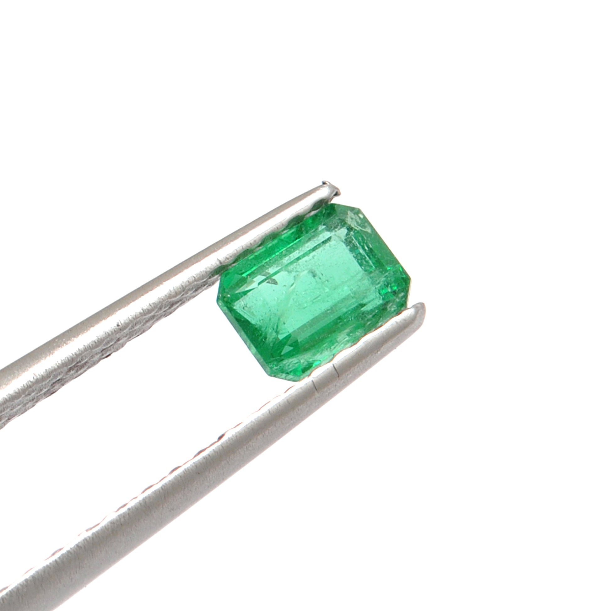 Natural Zambian Emerald Faceted Octagon 0.80 Carat - 4.5x6mm Gemstone - Kanika Creations