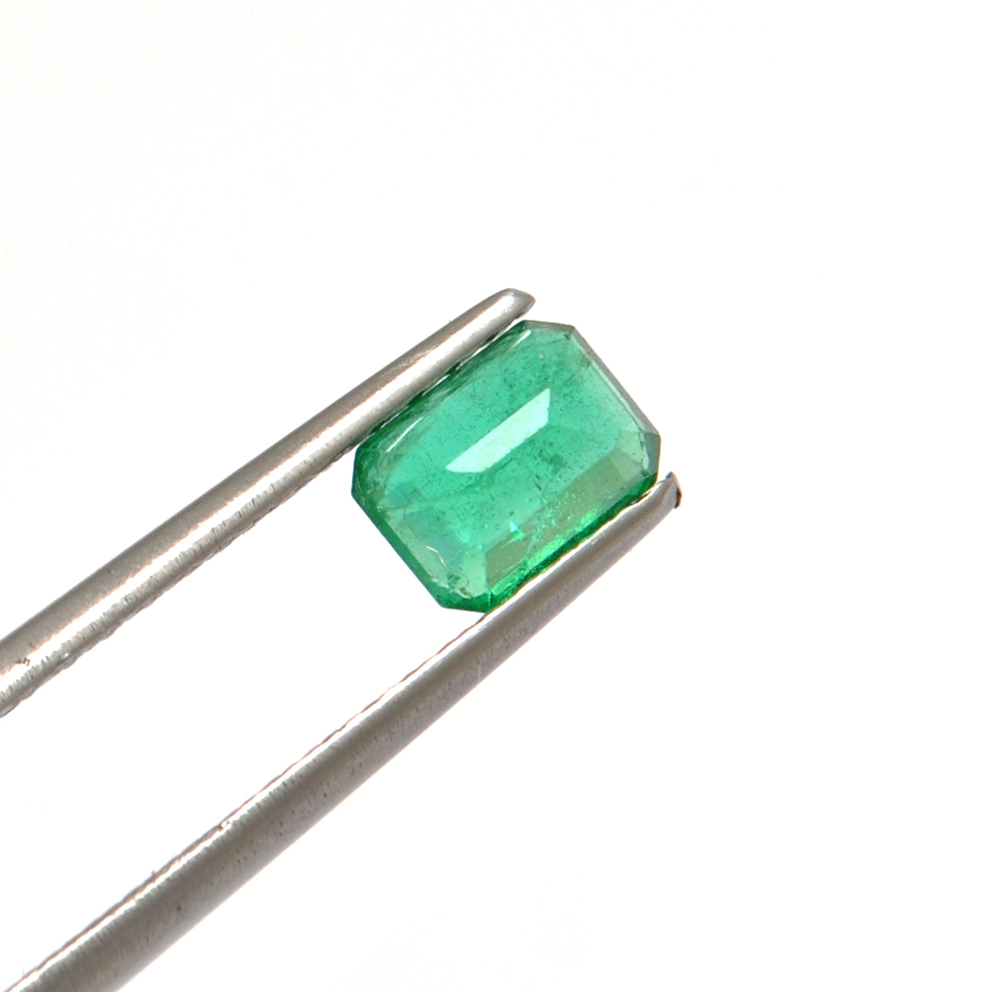 Natural Zambian Emerald Faceted Octagon 0.80 Carat - 4.5x6mm Gemstone - Kanika Creations