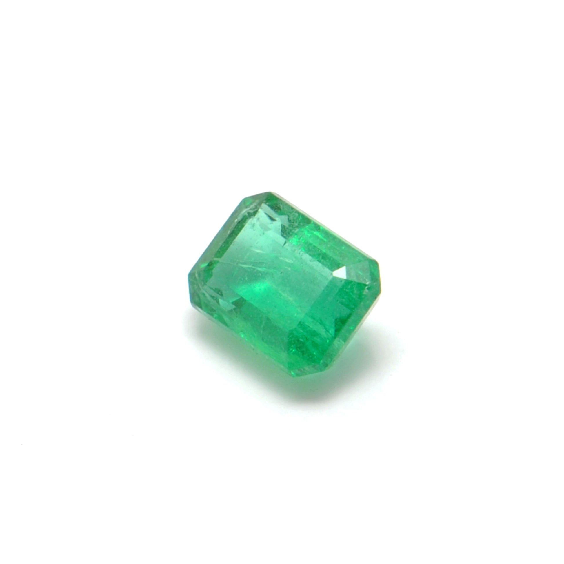 Natural Zambian Emerald Faceted Octagon 0.80 Carat - 4.5x6mm Gemstone - Kanika Creations