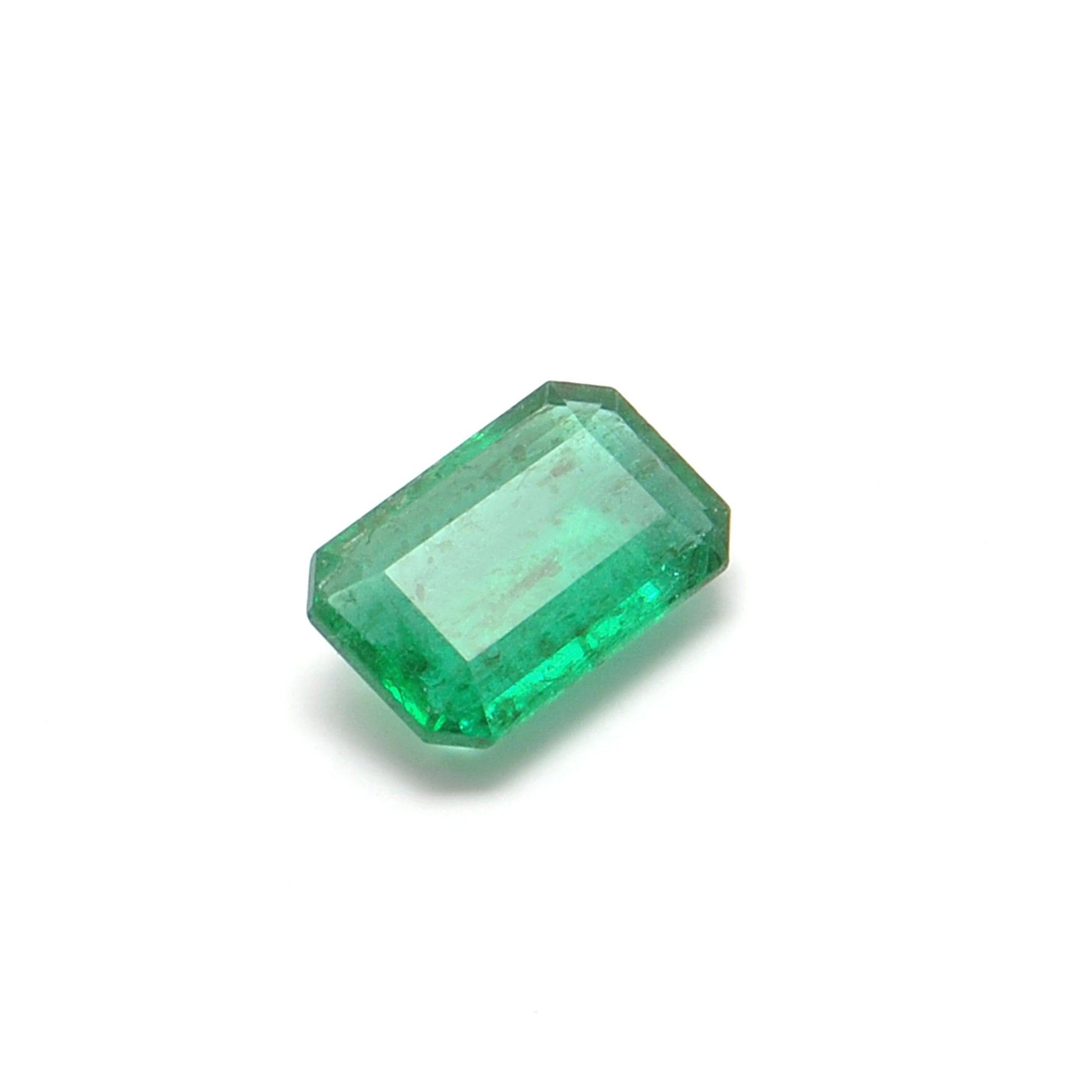 Natural Zambian Emerald Faceted Octagon 1.10 Carat - 8x5mm Gemstone - Kanika Creations