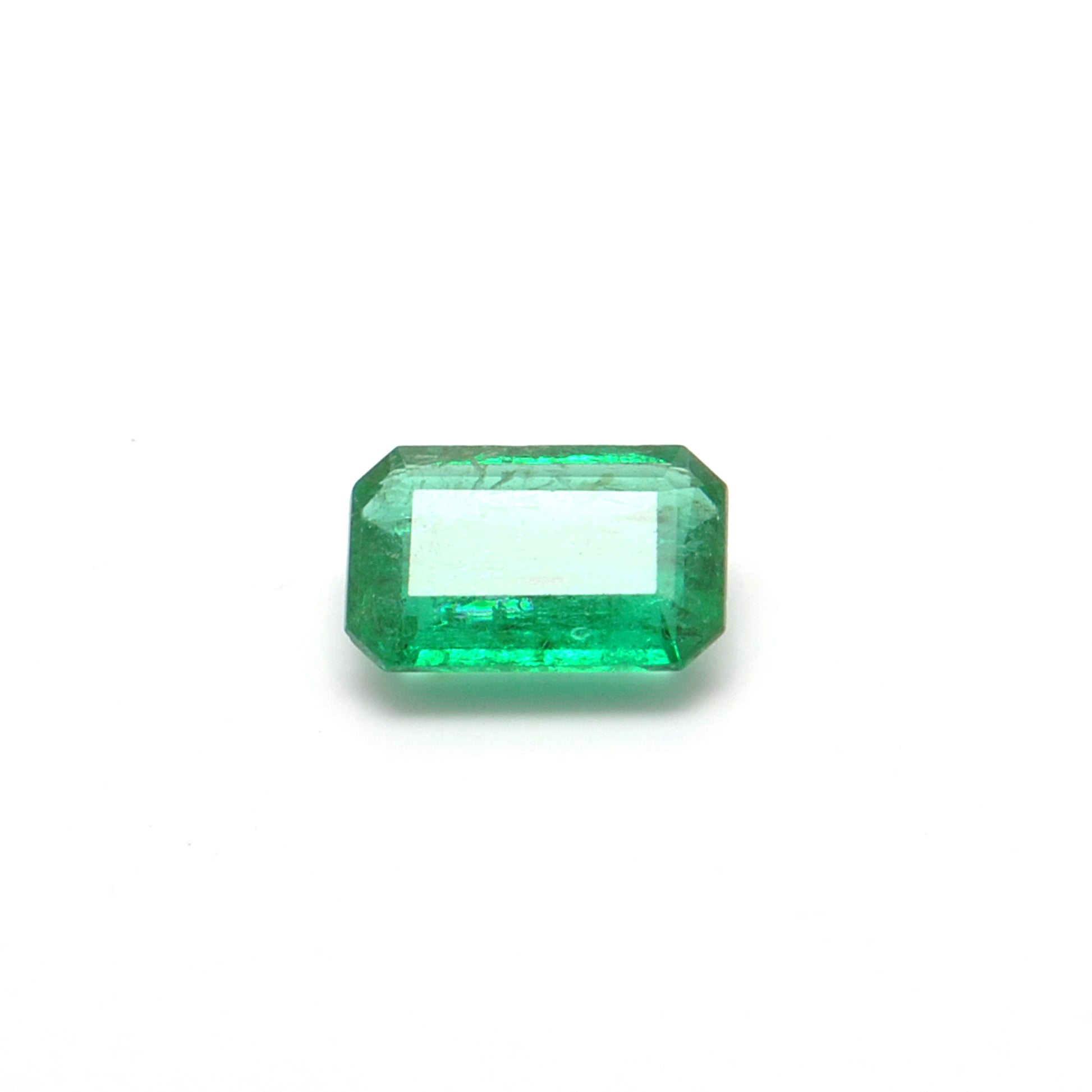 Natural Zambian Emerald Faceted Octagon 1.10 Carat - 8x5mm Gemstone - Kanika Creations