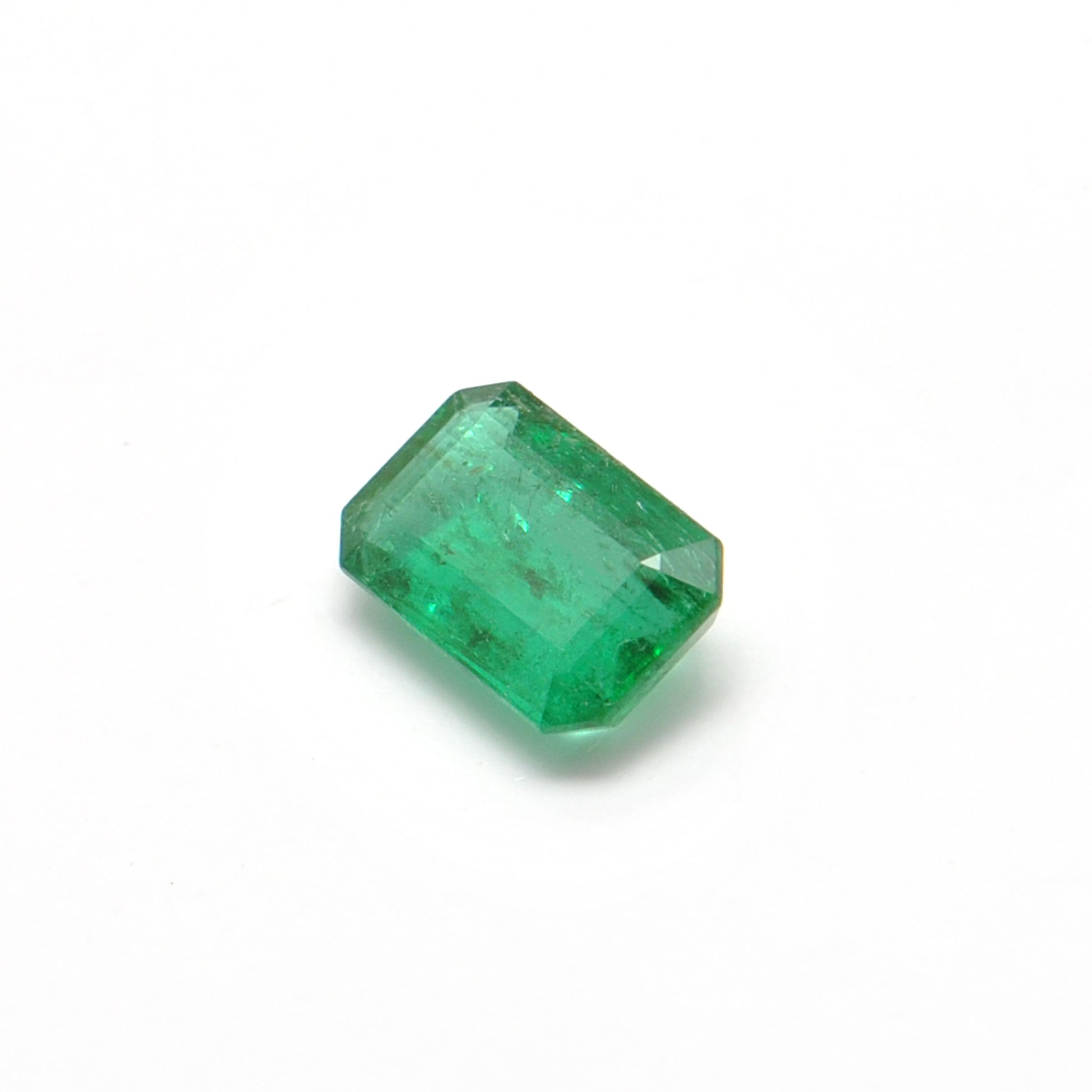 Natural Zambian Emerald Faceted Octagon 1.10 Carat - 8x5mm Gemstone - Kanika Creations