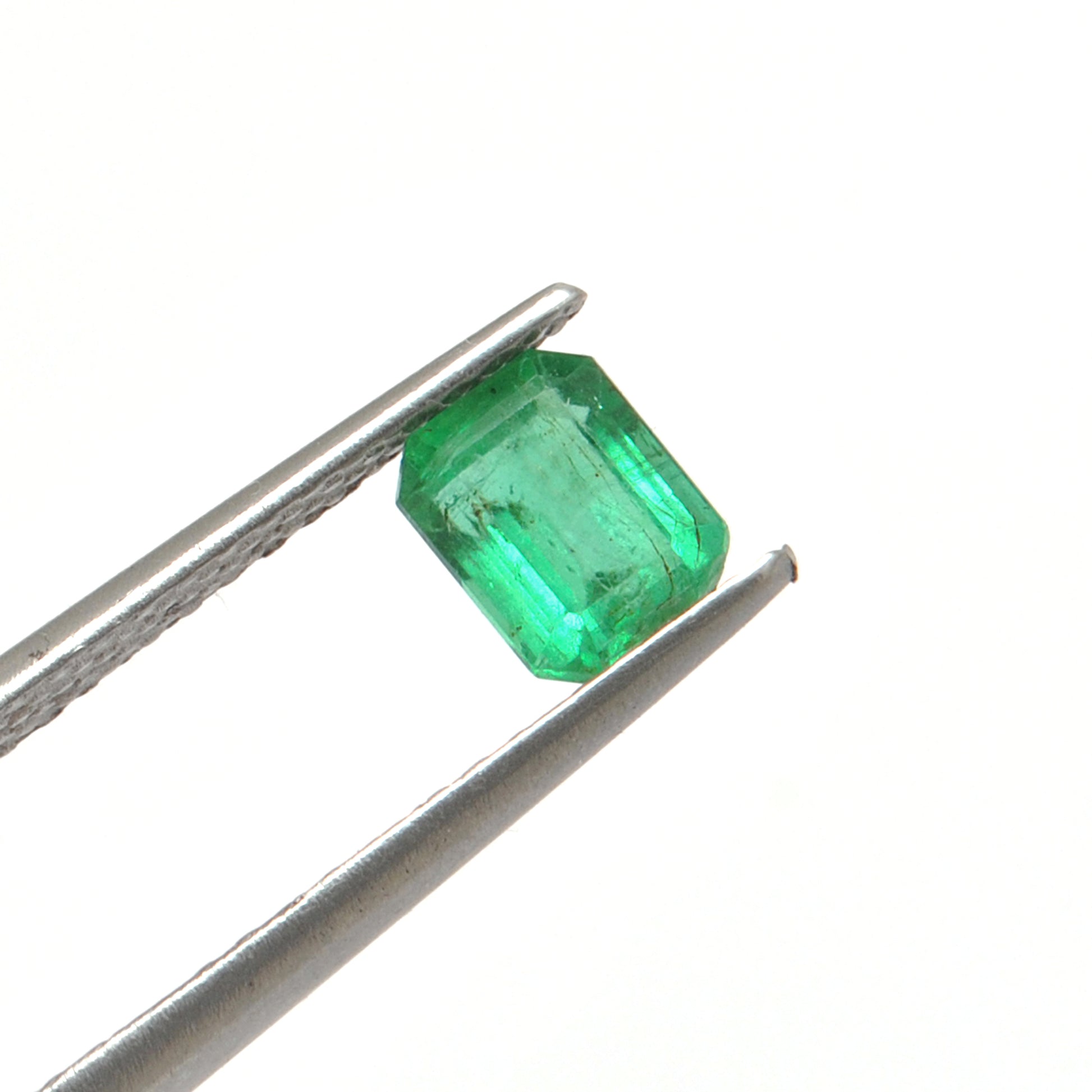 Natural Zambian Emerald Faceted Octagon 1.15 Carat - 7x5mm Gemstone - Kanika Creations