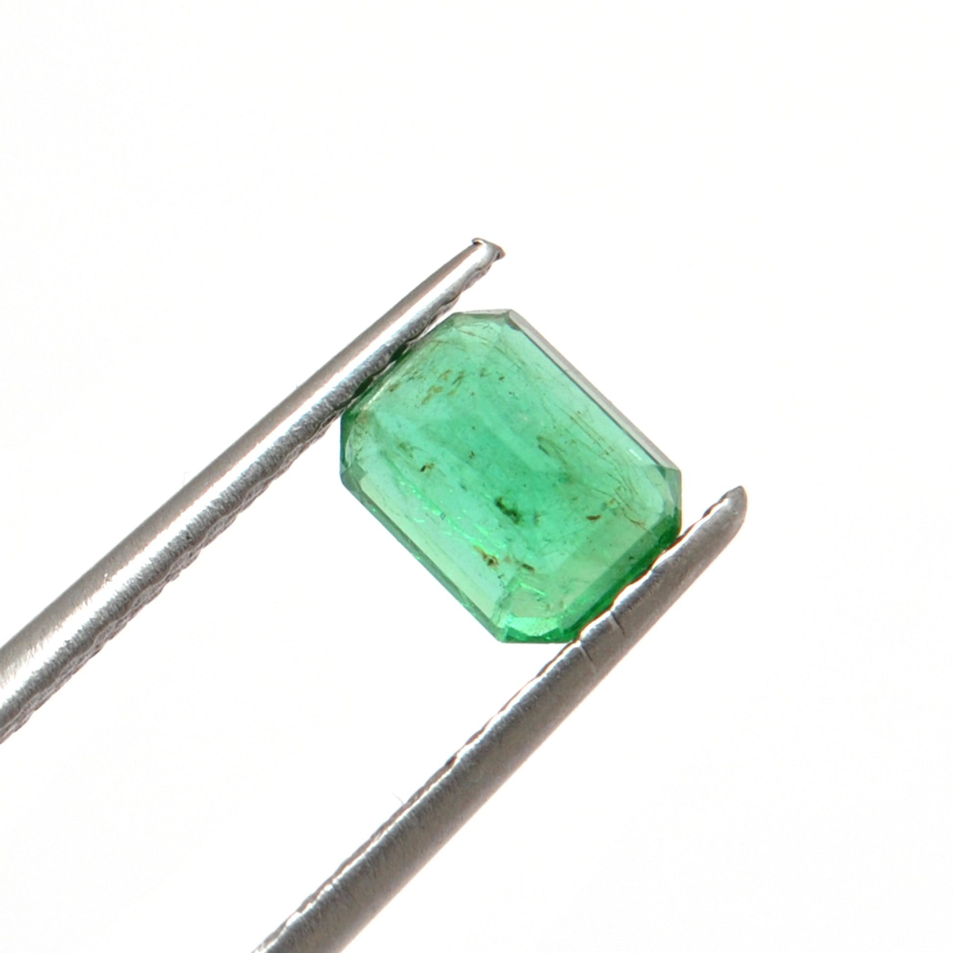 Natural Zambian Emerald Faceted Octagon 1.15 Carat - 7x5mm Gemstone - Kanika Creations