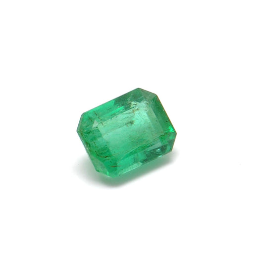 Natural Zambian Emerald Faceted Octagon 1.15 Carat - 7x5mm Gemstone - Kanika Creations
