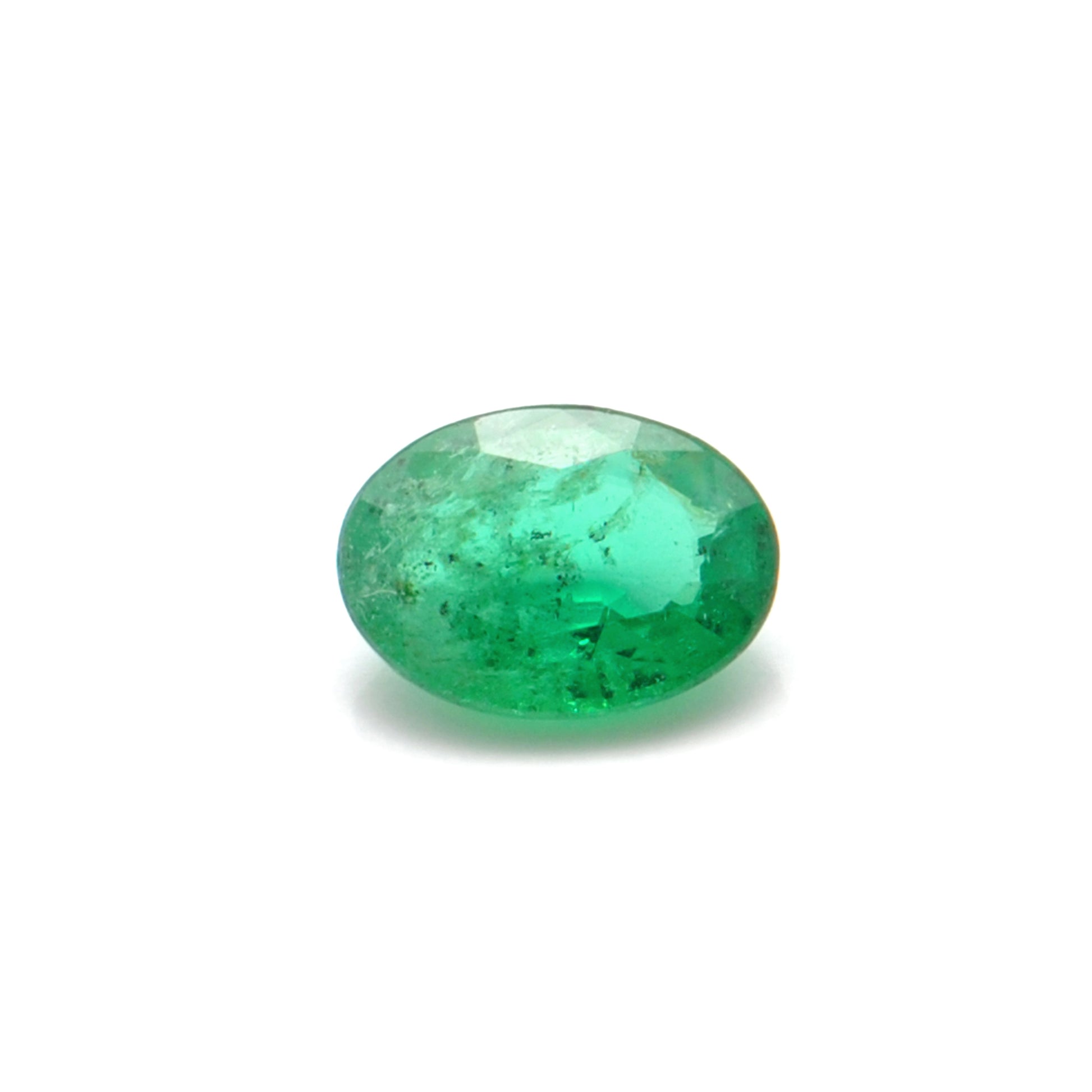 Natural Zambian Emerald Faceted Oval 0.70 Carat - 7x5mm Gemstone - Kanika Creations