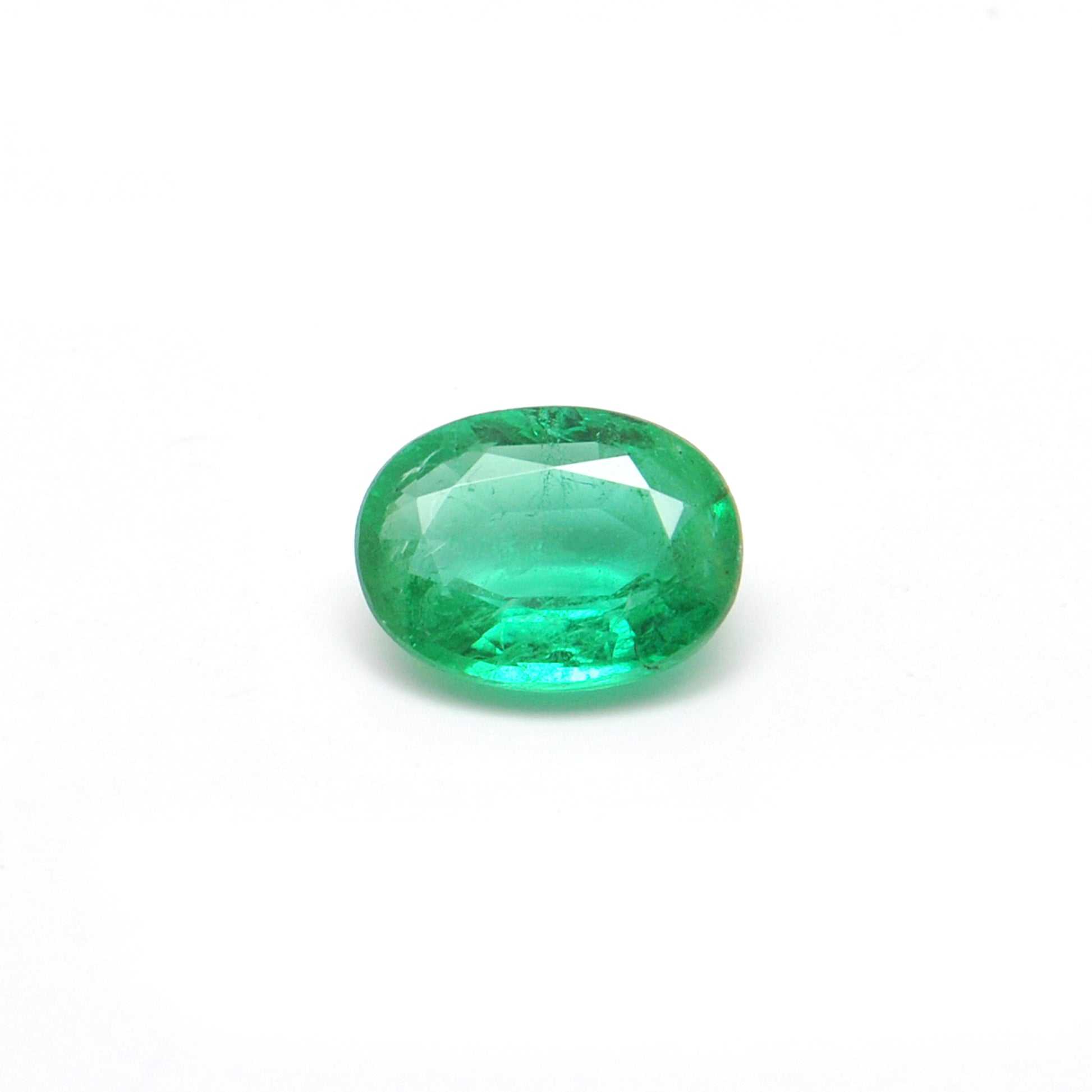 Natural Zambian Emerald Faceted Oval 1.10 Carat - 8x6mm Gemstone - Kanika Creations