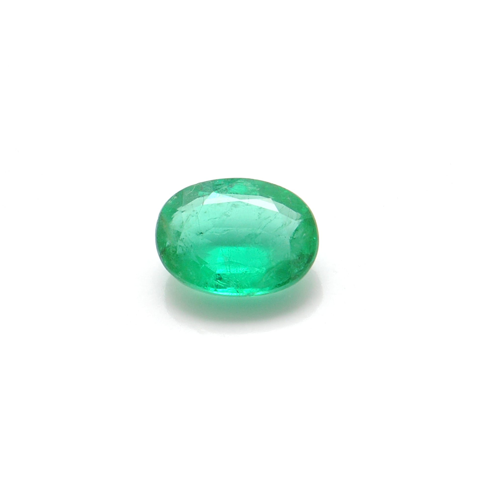 Natural Zambian Emerald Faceted Oval 1.10 Carat - 8x6mm Gemstone - Kanika Creations