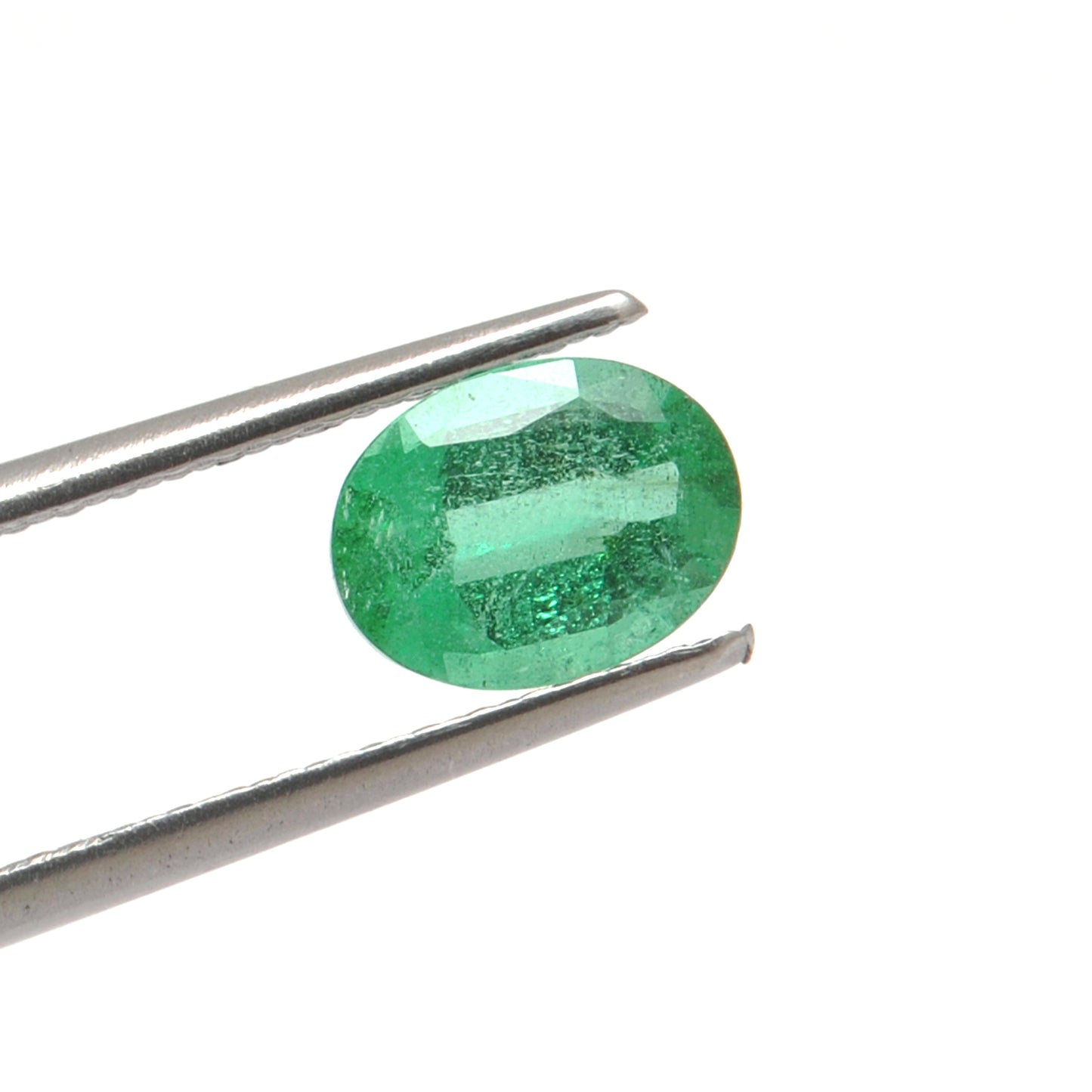 Natural Zambian Emerald 1.10 Carat Oval Faceted Gemstone by Kanika Creations