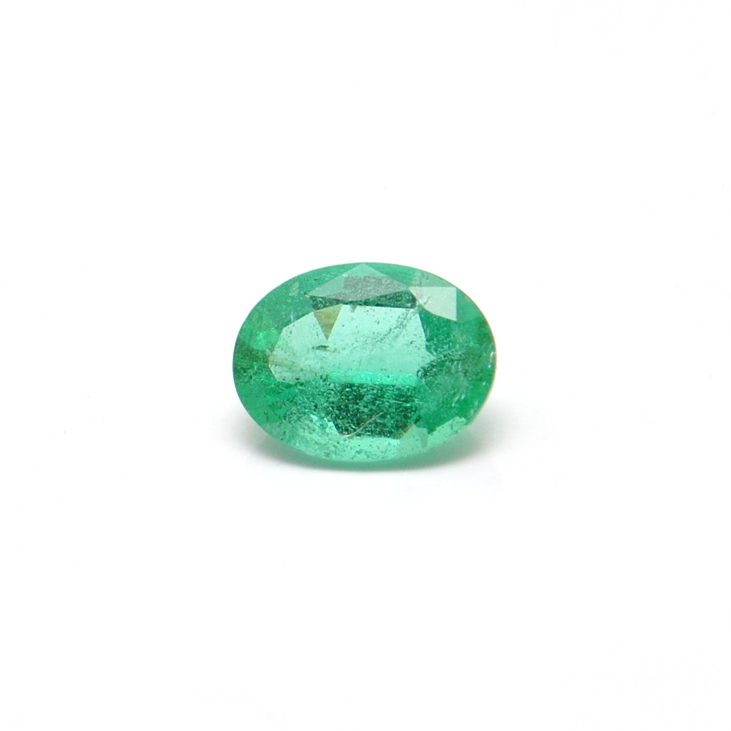 Natural Zambian Emerald 1.10 Carat Oval Faceted Gemstone by Kanika Creations
