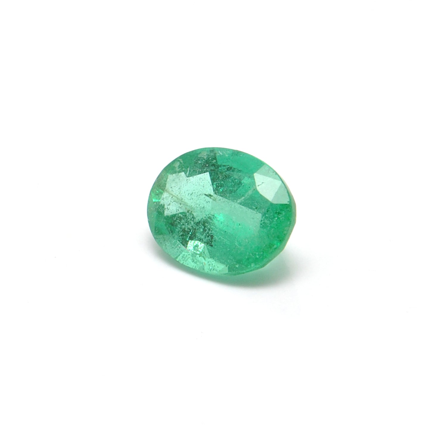 Natural Zambian Emerald 1.10 Carat Oval Faceted Gemstone by Kanika Creations
