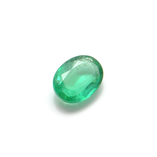 Natural Zambian Emerald Faceted Oval 1.10 Carat - 8x6mm Gemstone - Kanika Creations