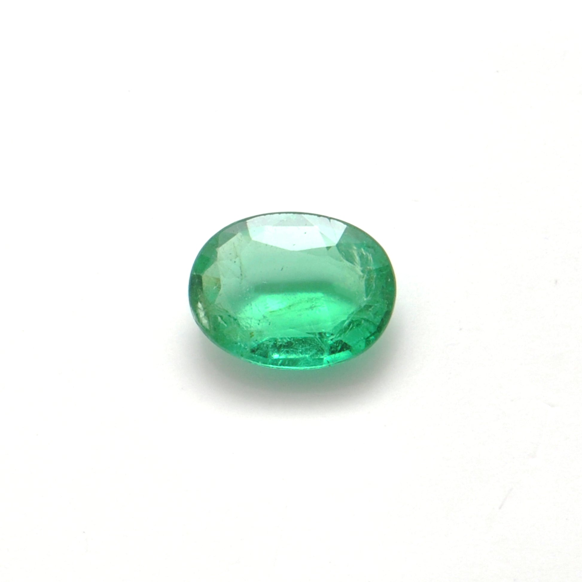 Natural Zambian Emerald Faceted Oval 1.10 Carat - 8x6mm Gemstone - Kanika Creations