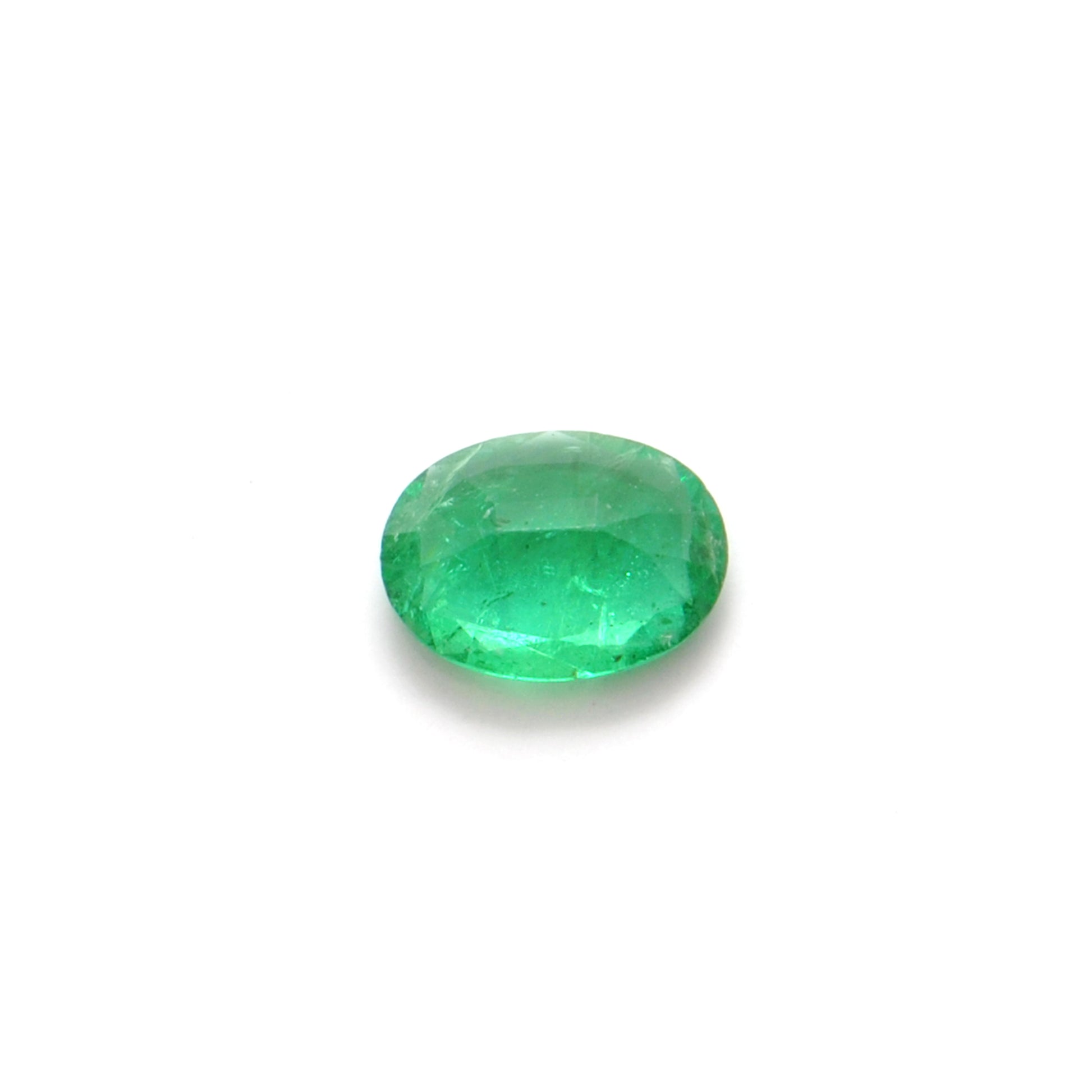 Natural Zambian Emerald Faceted Oval 0.90 Carat - 8x6mm Gemstone - Kanika Creations