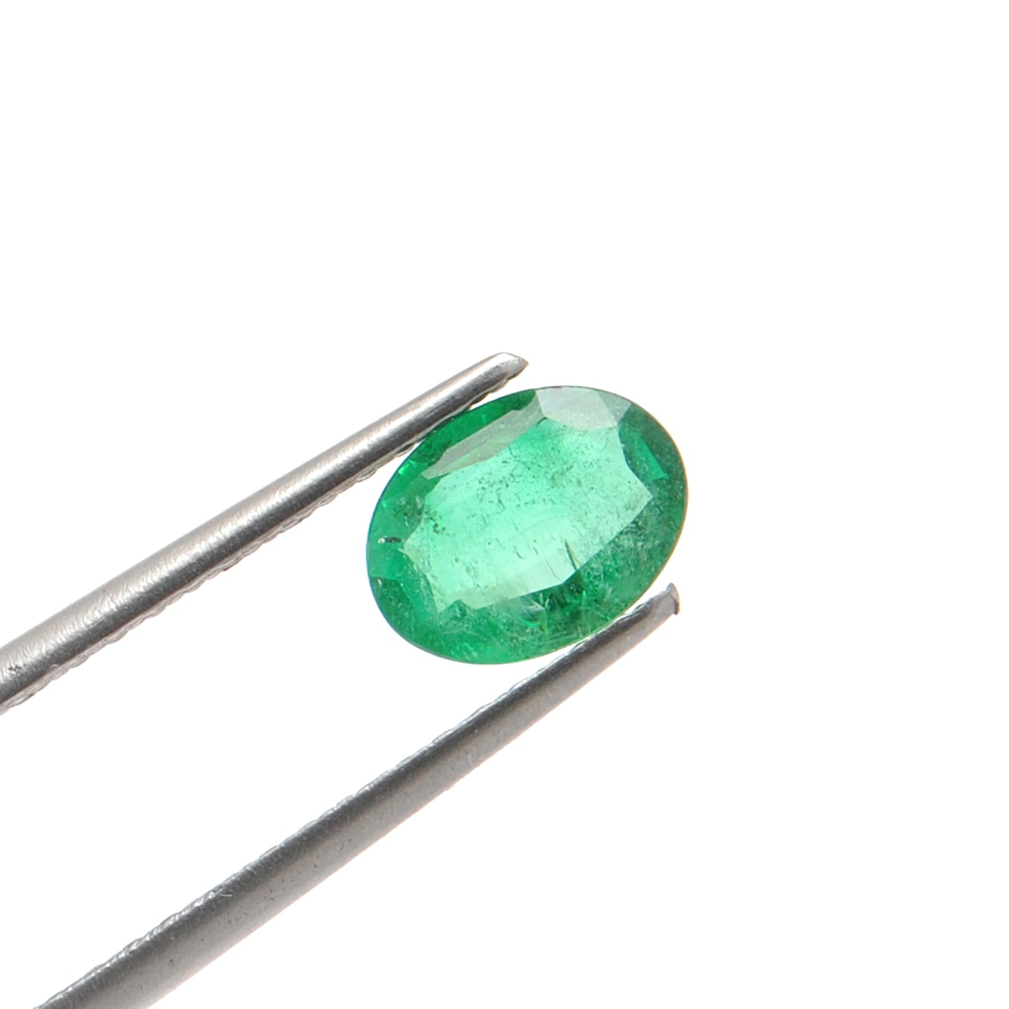 Natural Zambian Emerald Faceted Oval 1.00 Carat - 8x6mm Gemstone - Kanika Creations