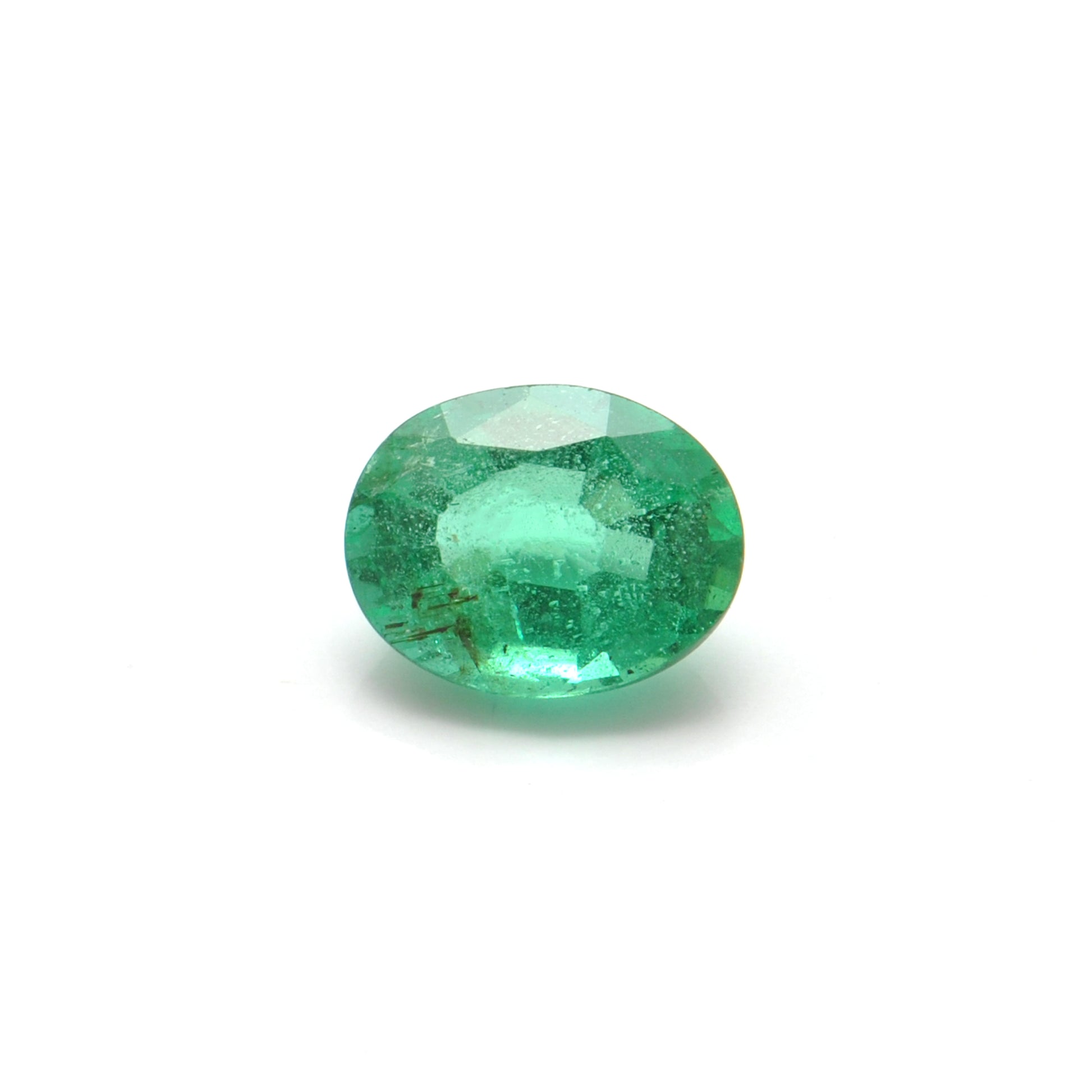 Natural Zambian Emerald Faceted Oval - 9x7mm Gemstone - Kanika Creations