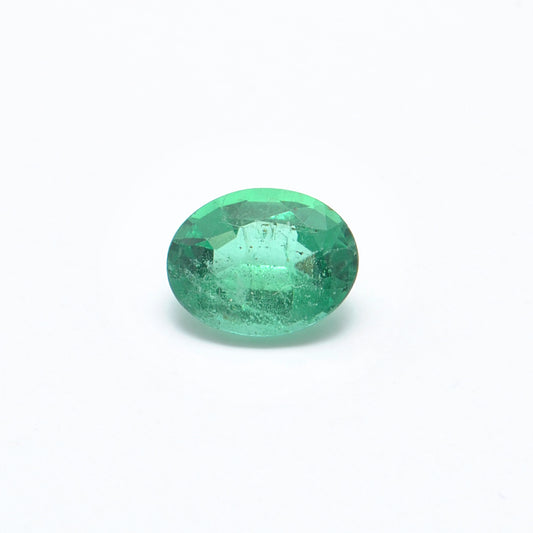 Natural Zambian Emerald Faceted Oval 1.65 Carat - 6.5x8.5mm Gemstone - Kanika Creations