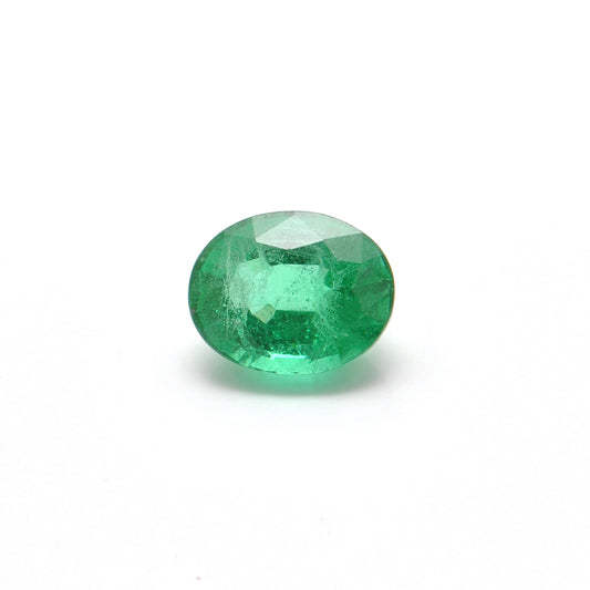 Natural Zambian Emerald Faceted Oval 3.05 Carat - 10x8mm Gemstone - Kanika Creations
