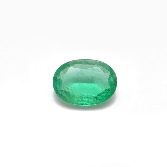 Natural Zambian Emerald Faceted Oval 2.40 Carat - 11x8mm Gemstone - Kanika Creations