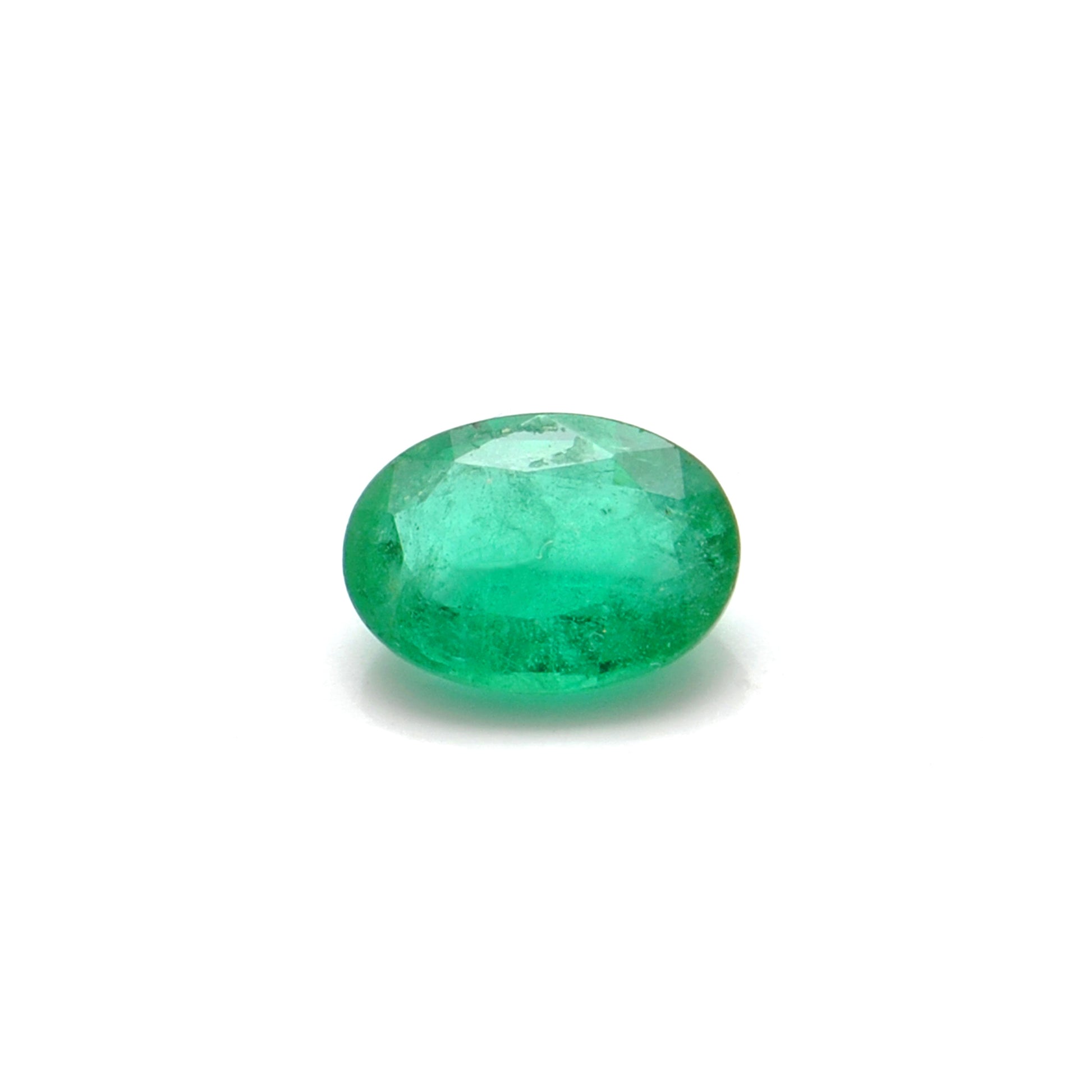 Natural Zambian Emerald Faceted Oval - 6x8.5mm Gemstone - Kanika Creations