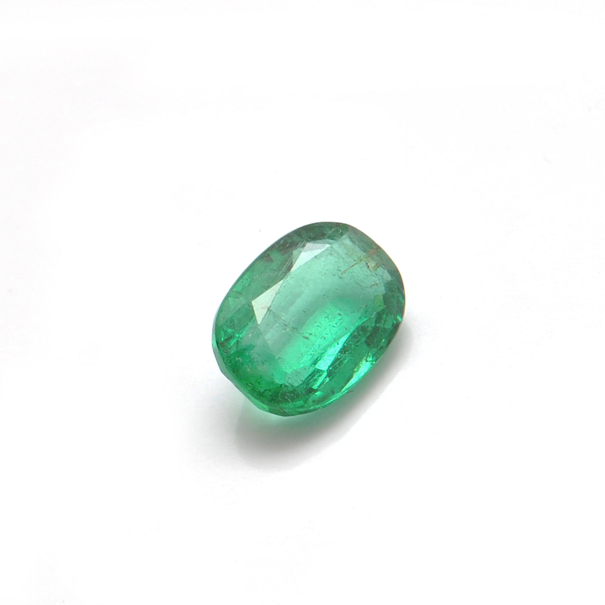 Natural Zambian Emerald Faceted Oval - 6x8.5mm Gemstone - Kanika Creations