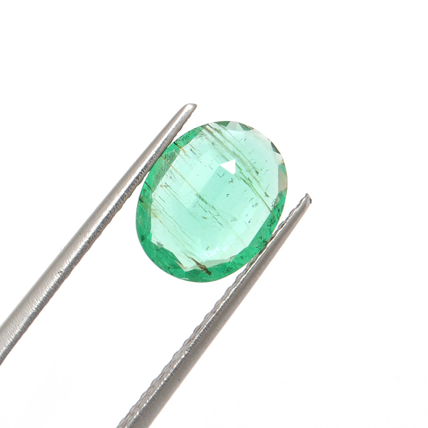 Natural Zambian Emerald Faceted Oval 2.35 Carat - 11x9mm Gemstone - Kanika Creations