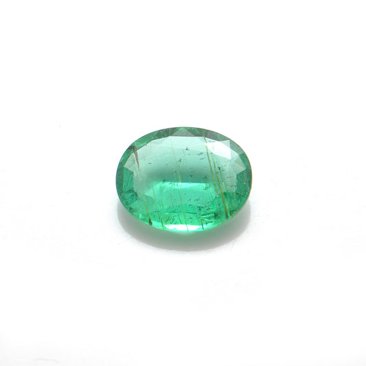Natural Zambian Emerald Faceted Oval 2.35 Carat - 11x9mm Gemstone - Kanika Creations