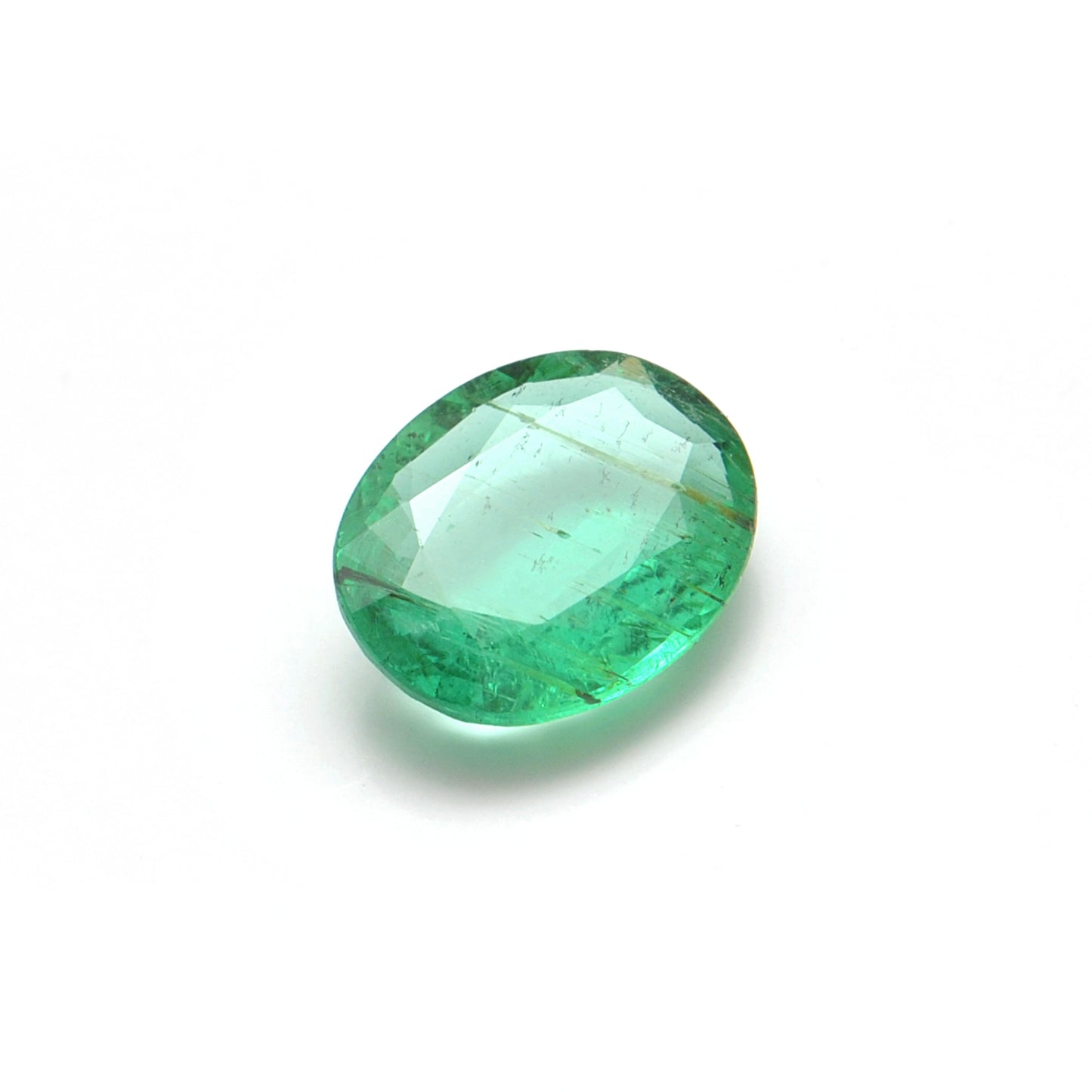 Natural Zambian Emerald Faceted Oval 2.35 Carat - 11x9mm Gemstone - Kanika Creations