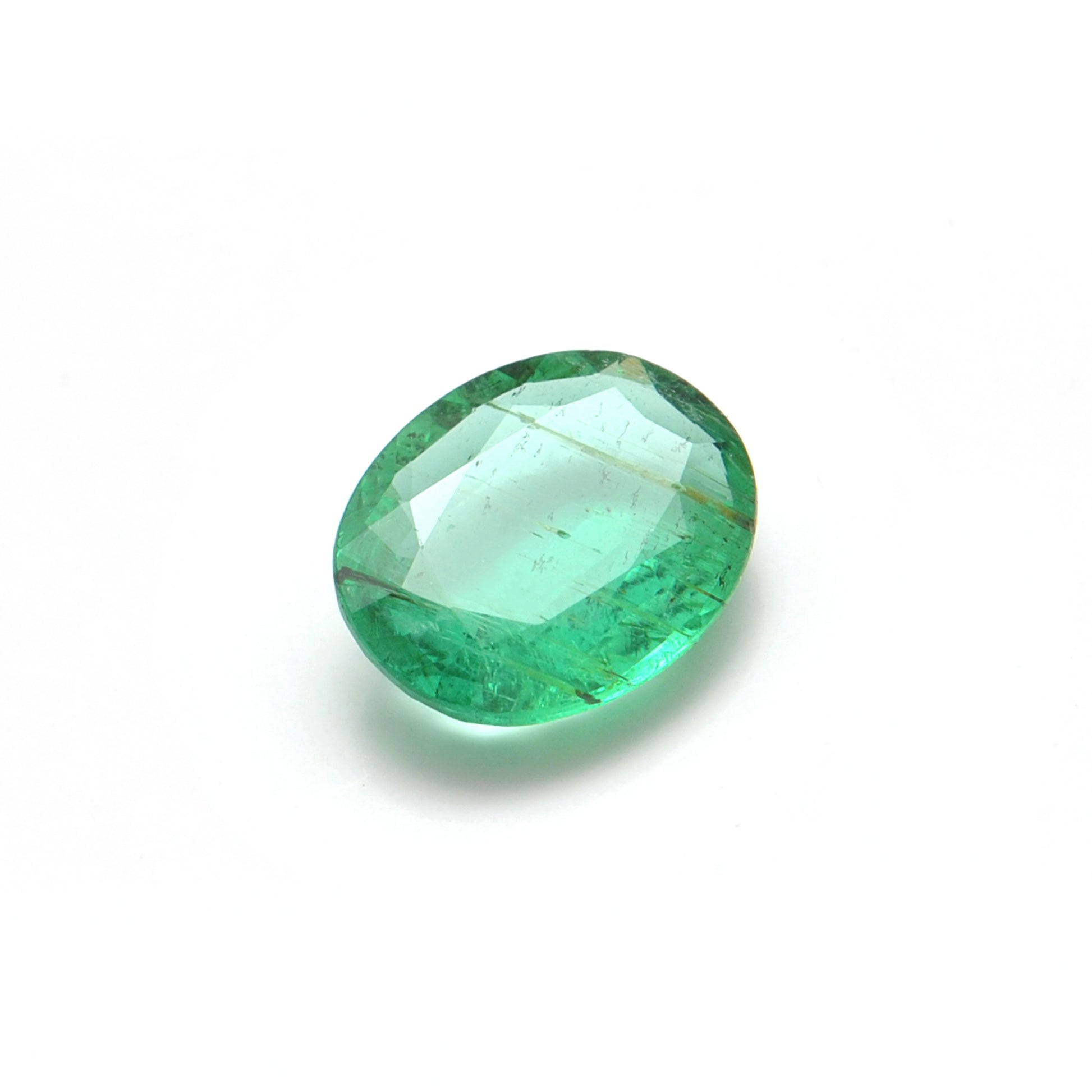 Natural Zambian Emerald Faceted Oval 2.35 Carat - 11x9mm Gemstone - Kanika Creations