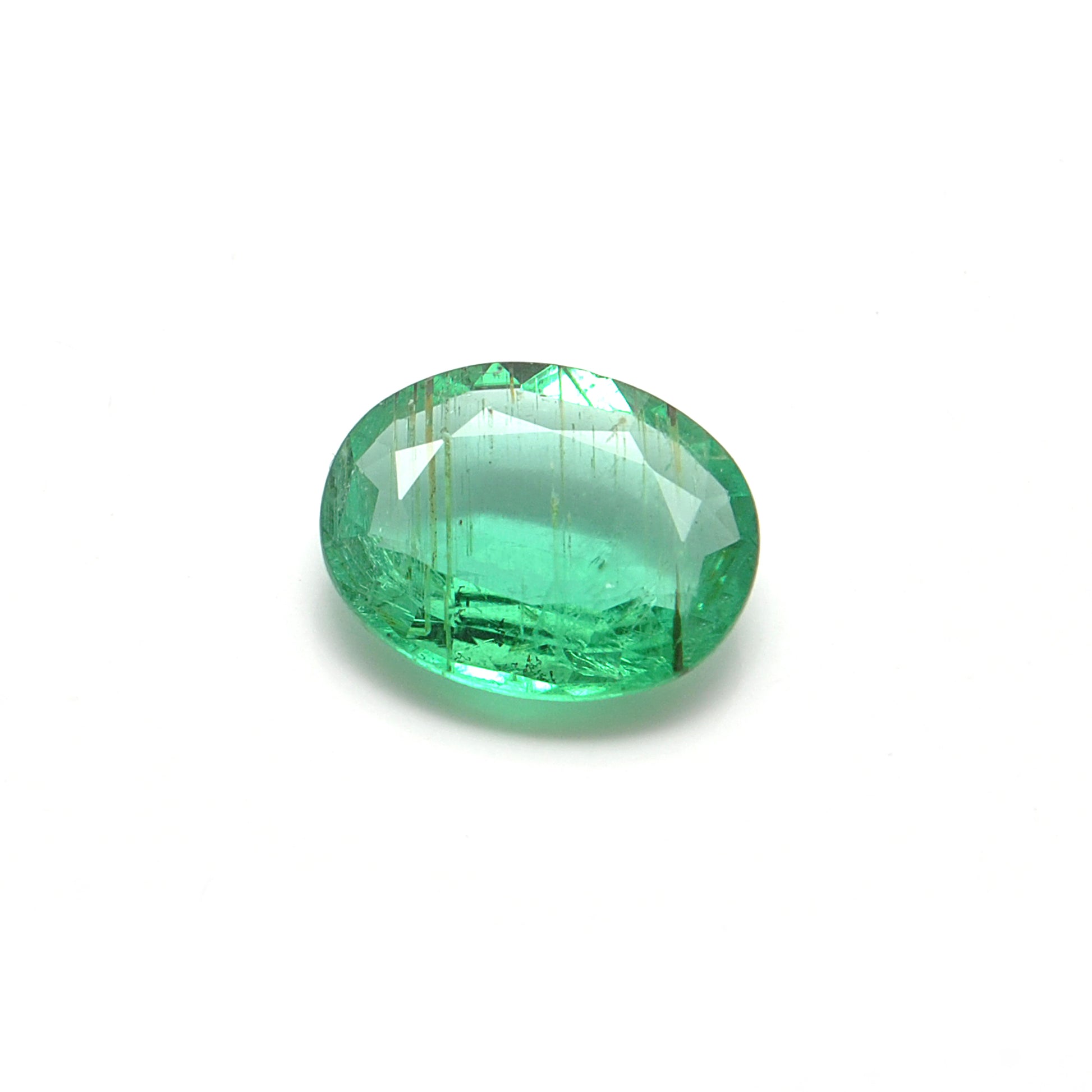 Natural Zambian Emerald Faceted Oval 2.35 Carat - 11x9mm Gemstone - Kanika Creations
